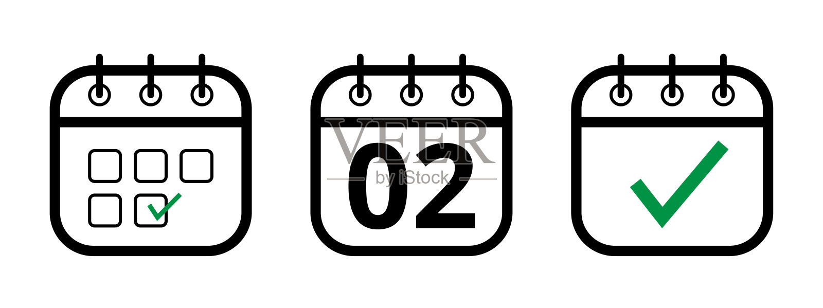 日历图标,第二天插画图片素材