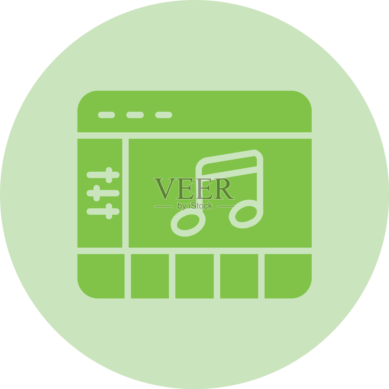 编辑器图标:圆形渐变插画图片素材