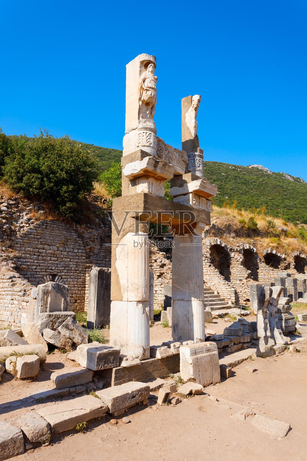 以弗所古希腊城市位于土耳其伊兹密尔省照片摄影图片