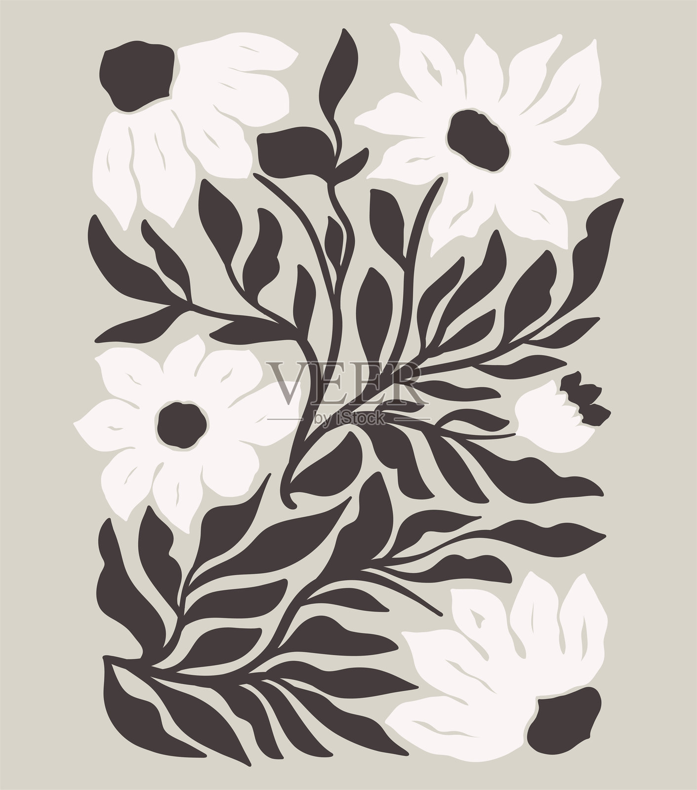 手绘矢量插图。绘制的民俗插图花卉,时尚的Y2K海报。矢量海报采用流行的复古迷幻2000年代风格。美学嬉皮士。可爱的女孩设计。插画图片素材