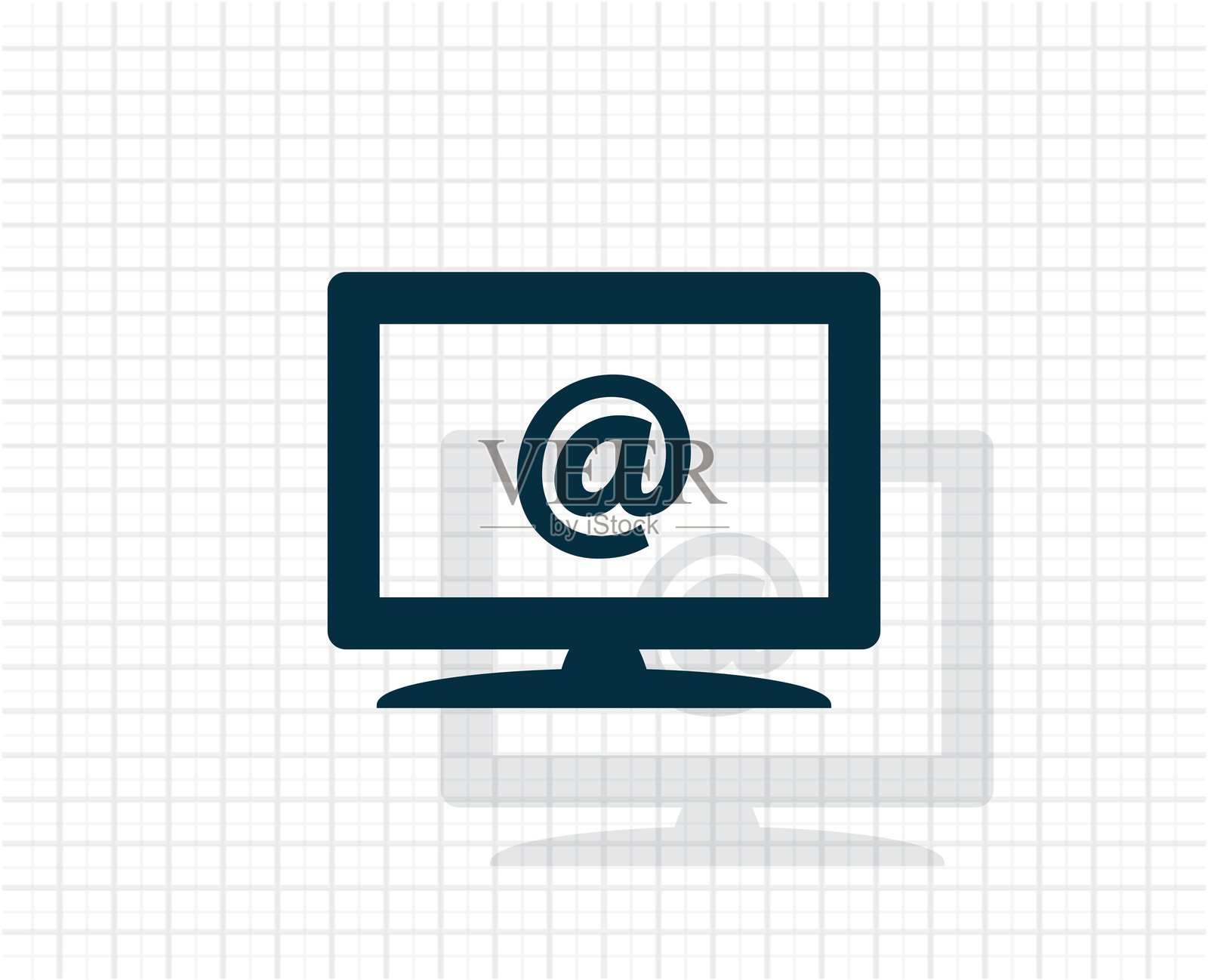 带信封的笔记本电脑插画图片素材