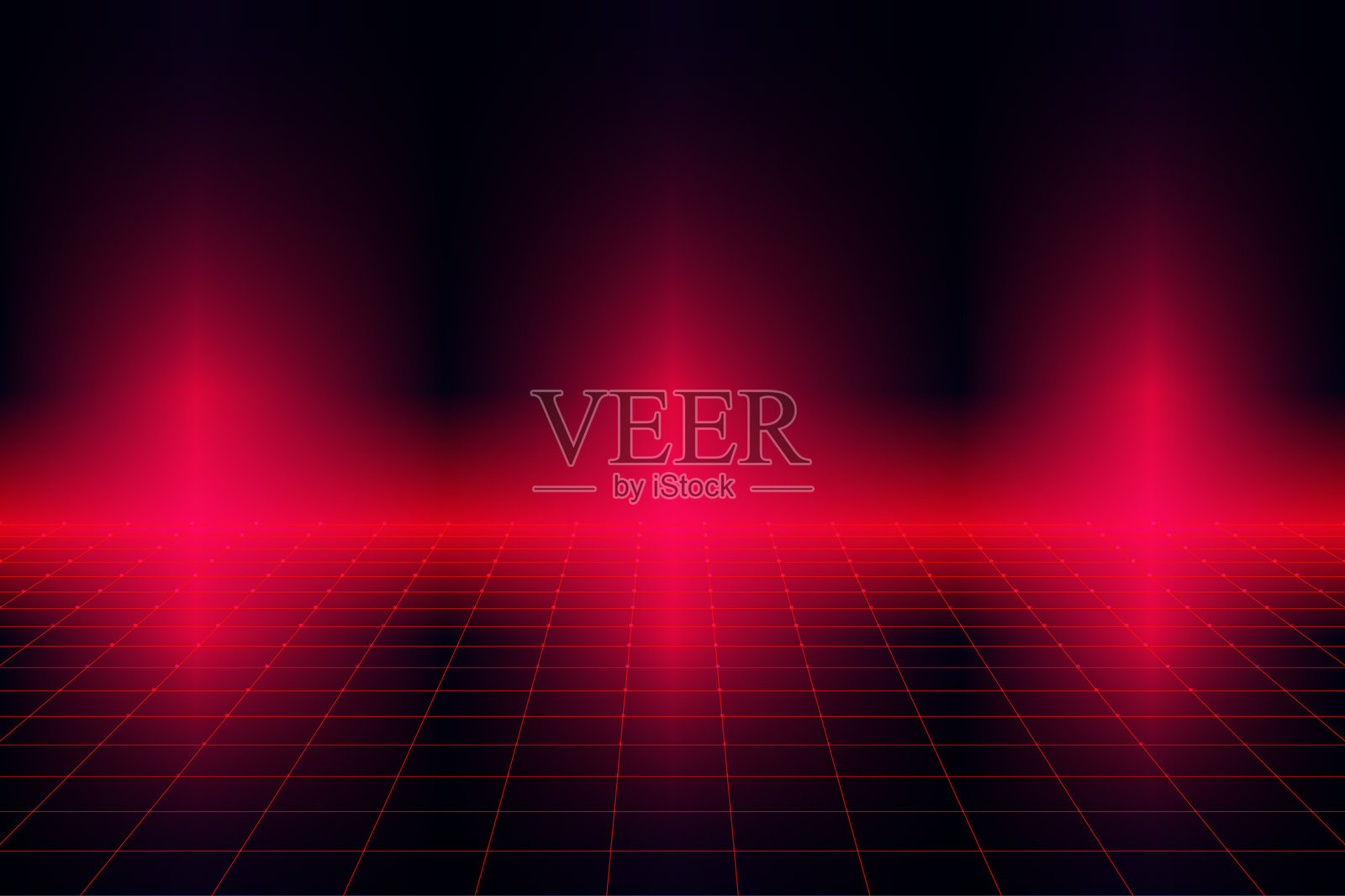 像素艺术背景。8位游戏。复古游戏。用于游戏资产的矢量插图。复古未来主义科幻背景。发光的霓虹网格和来自复古街机游戏的星星。插画图片素材