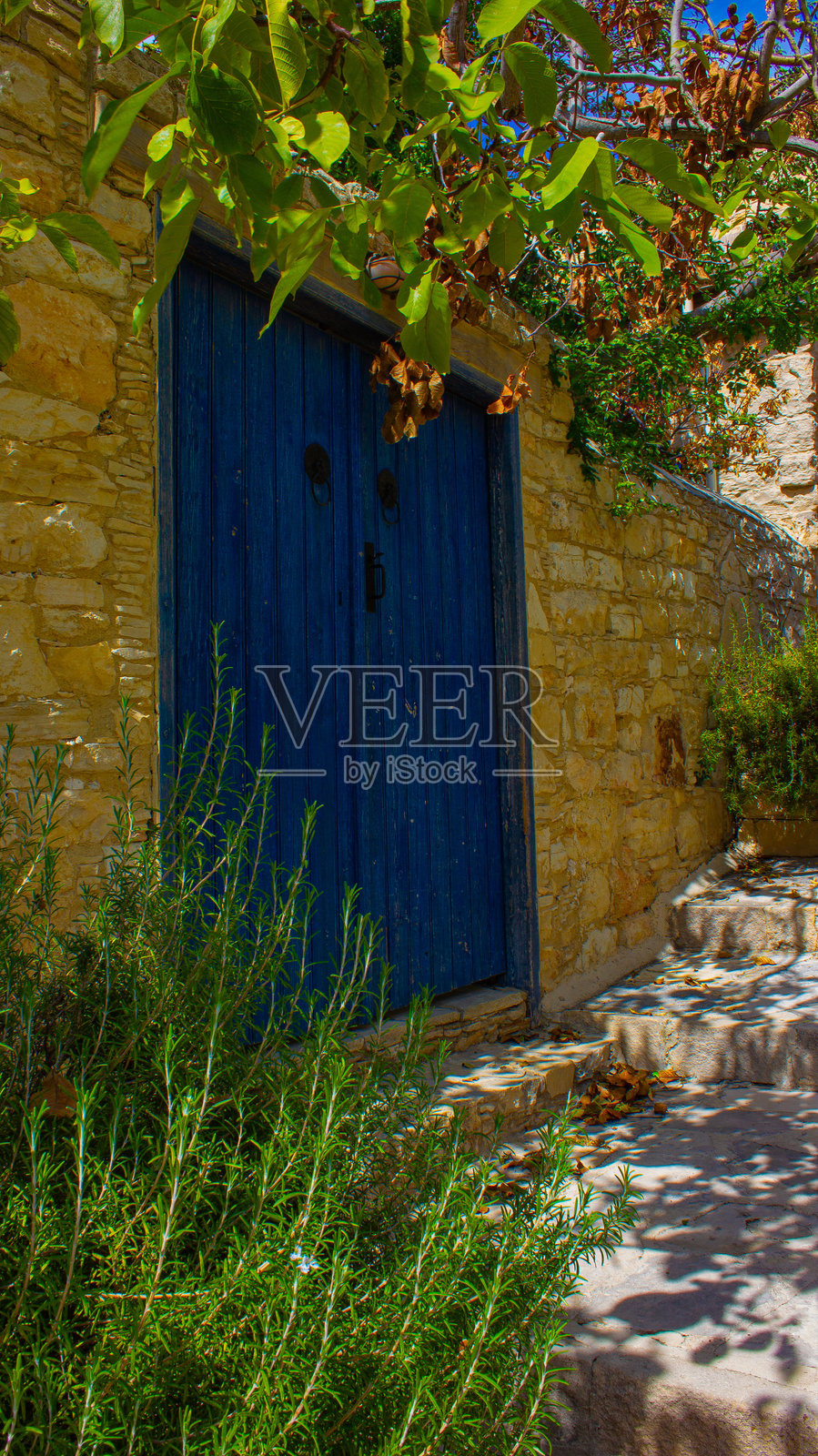 蓝色木门照片摄影图片