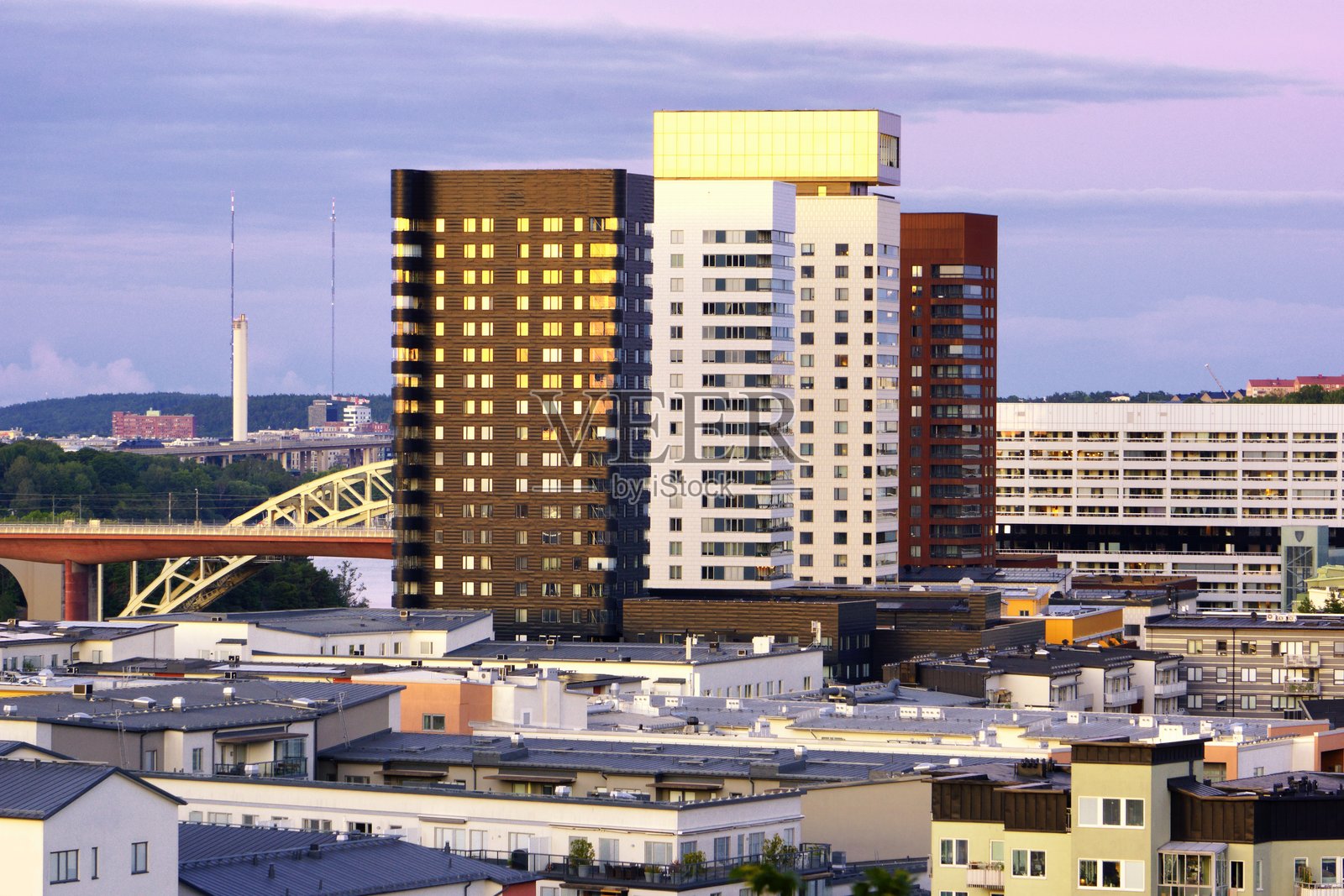 瑞典斯德哥尔摩的利尔耶霍尔曼风光照片摄影图片