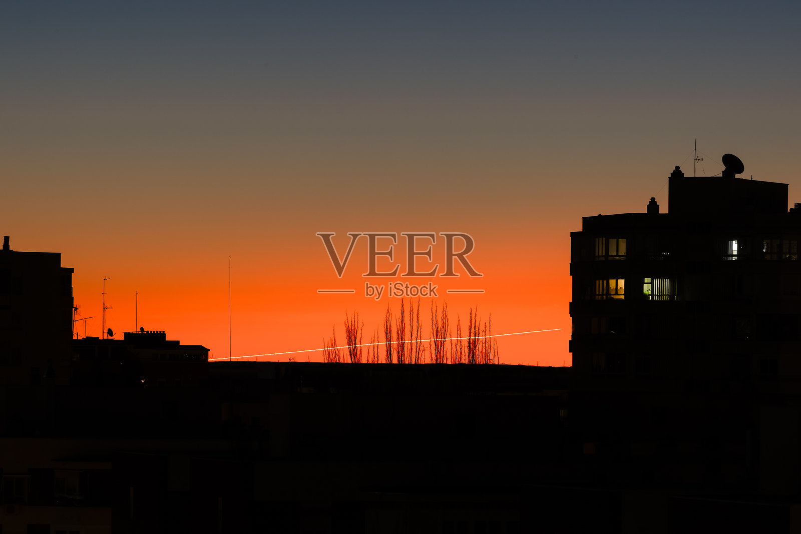 马德里霍塔雷萨社区的日出照片摄影图片