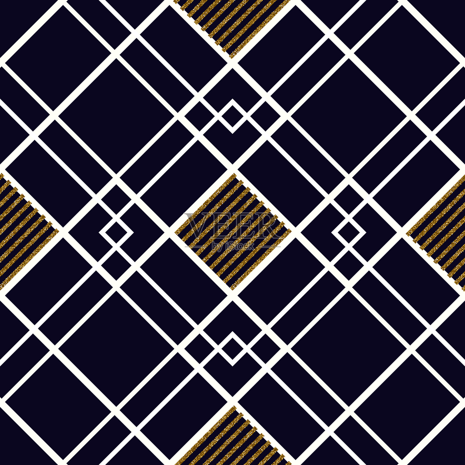 现代简约几何纹理的矢量无缝图案,包含菱形线性图形元素。黑白色调的抽象背景,适合时尚家居装饰和运动街头活力服饰。插画图片素材