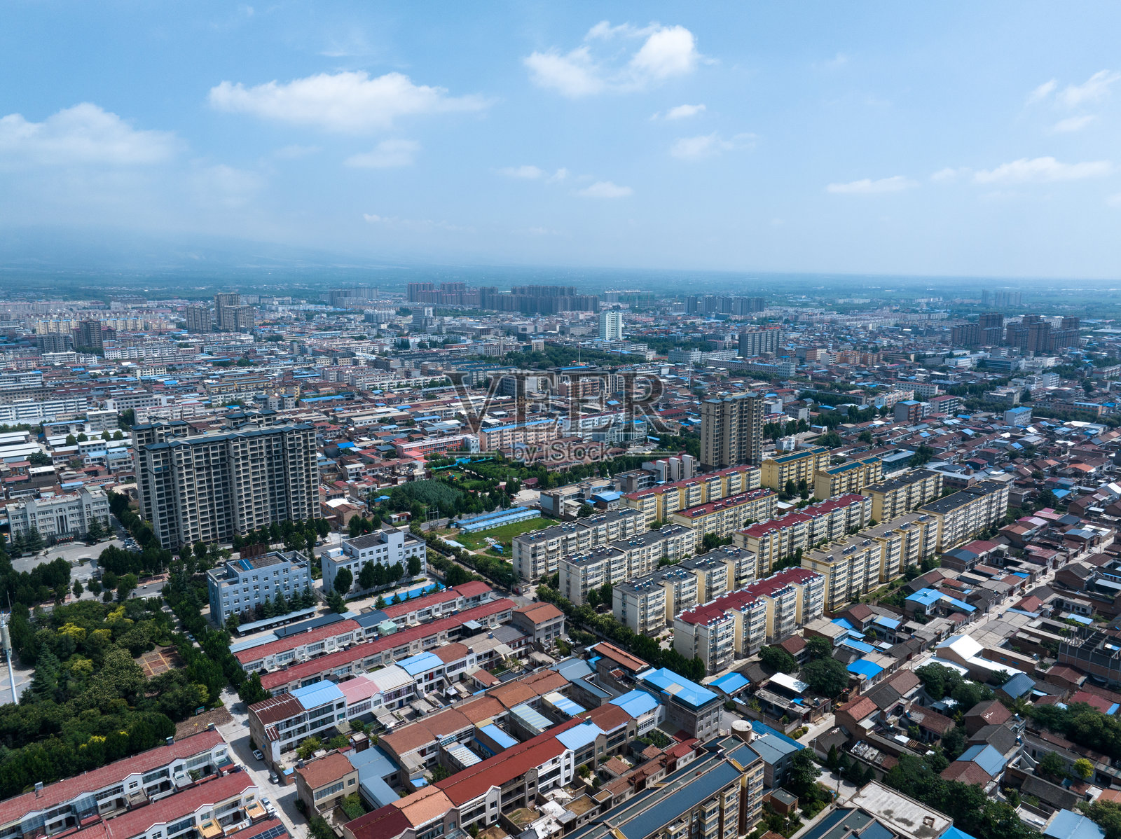 航拍山西芮城城市风光照片摄影图片