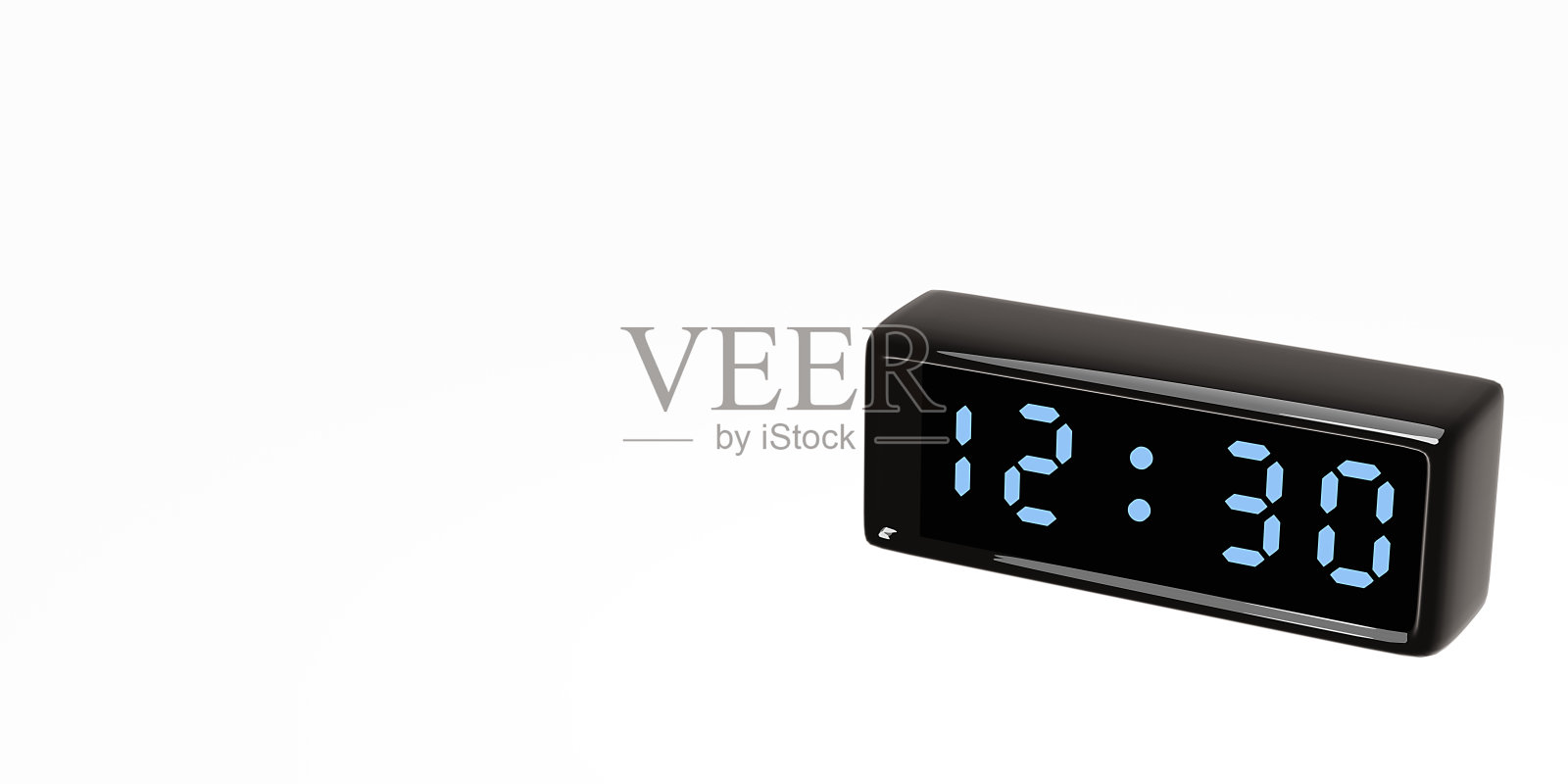 数字时钟插图。3D渲染。照片摄影图片