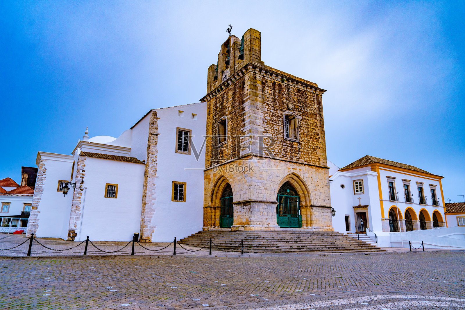 法鲁大教堂,阿尔加维葡萄牙的圣玛丽亚教堂照片摄影图片