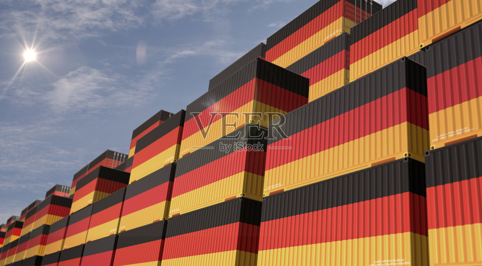 德国出口货运集装箱照片摄影图片