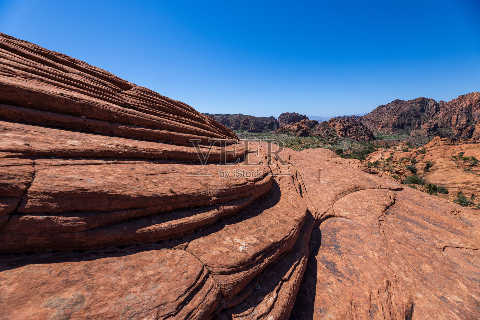 犹他州雪峡谷。照片摄影图片