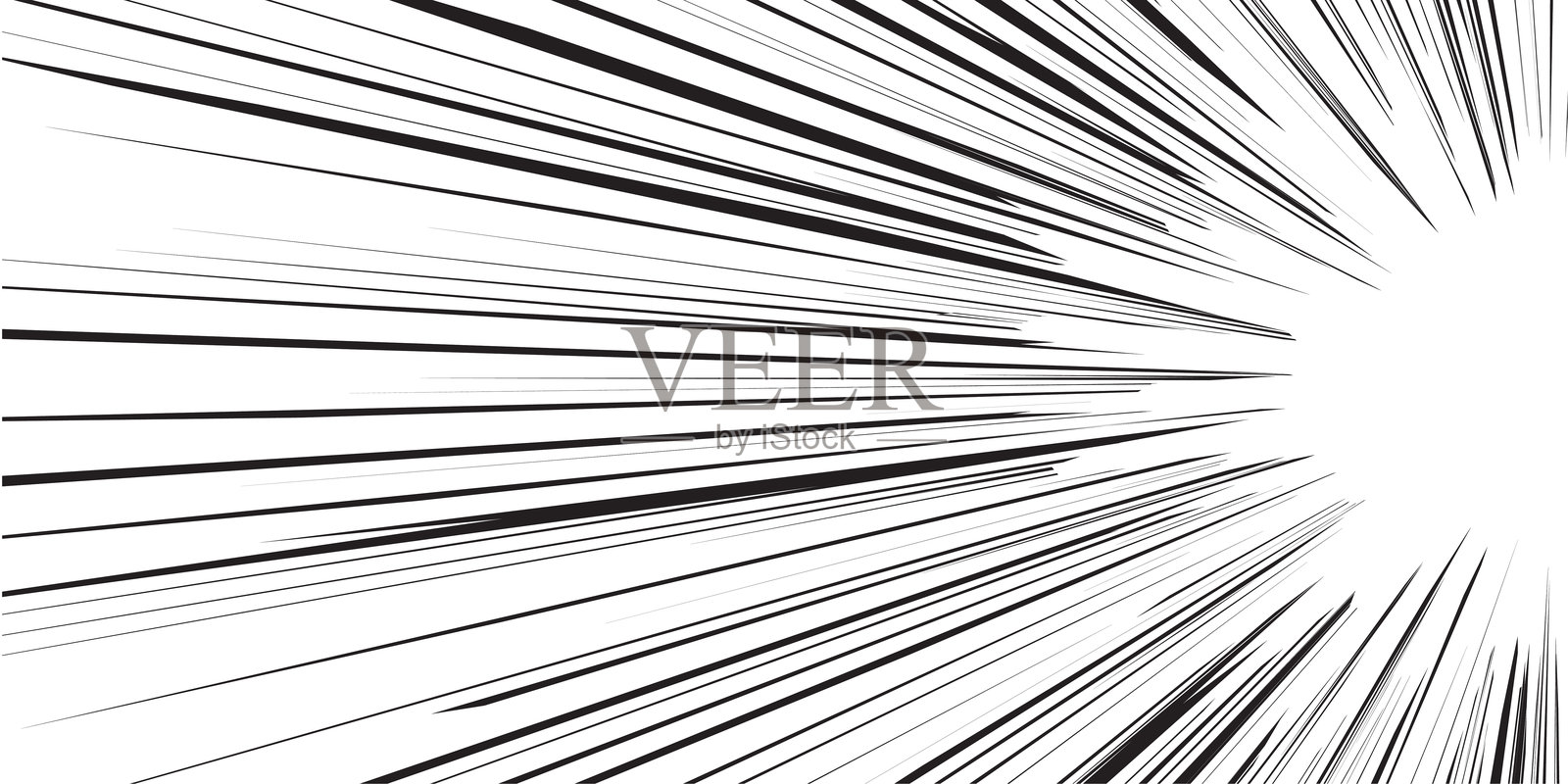 漫画背景。黑色线条在白色背景上的漫画动画。快速运动效果的线条框架。超级英雄动作。横向矢量插图。插画图片素材