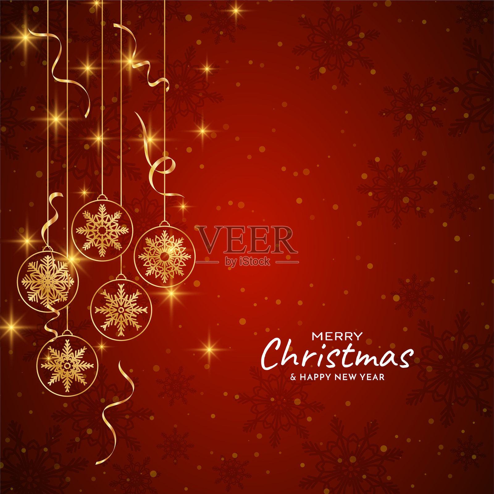 圣诞节节日装饰时尚贺卡设计插画图片素材