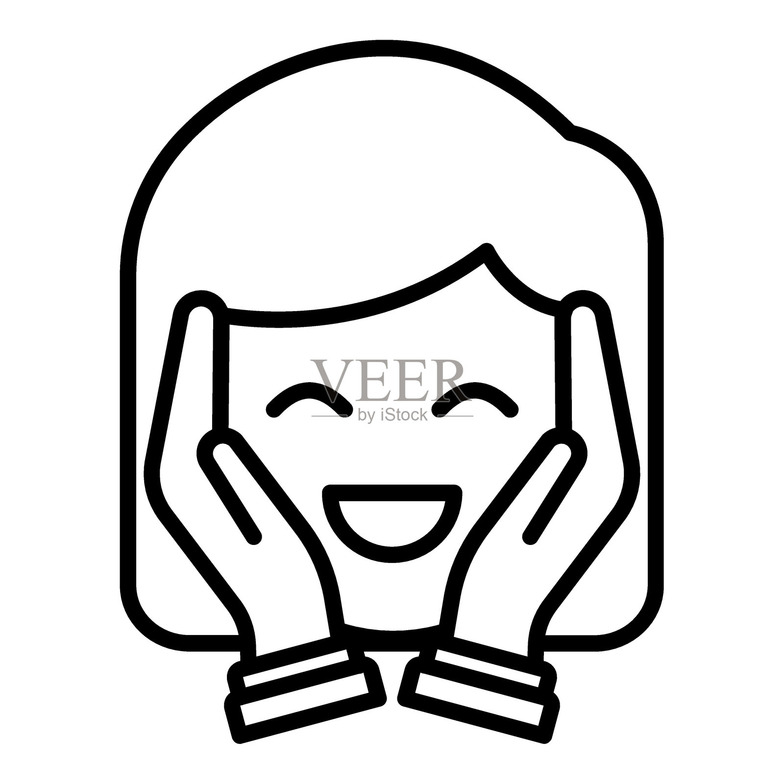 面部按摩图标风格插画图片素材