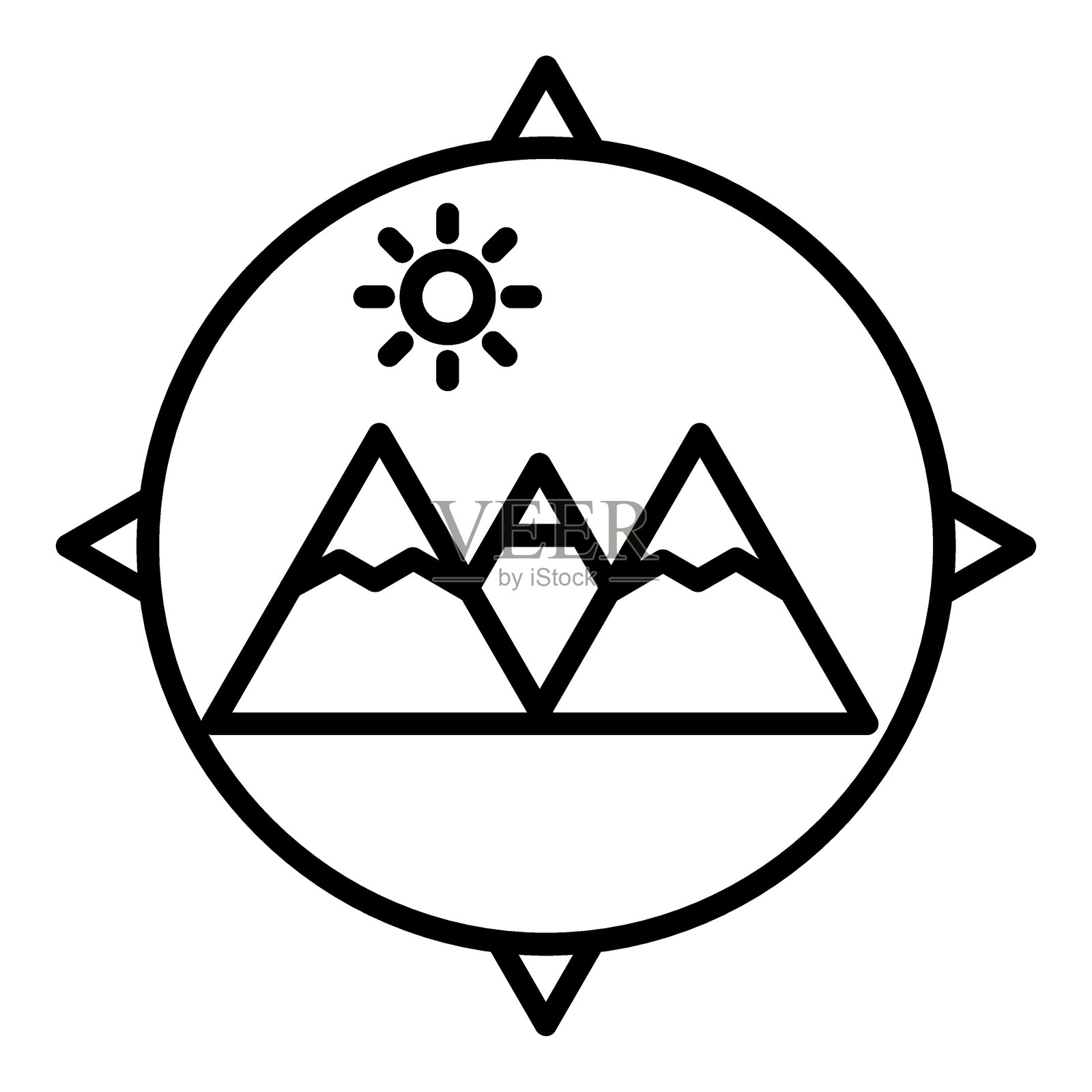 冒险图标风格插画图片素材