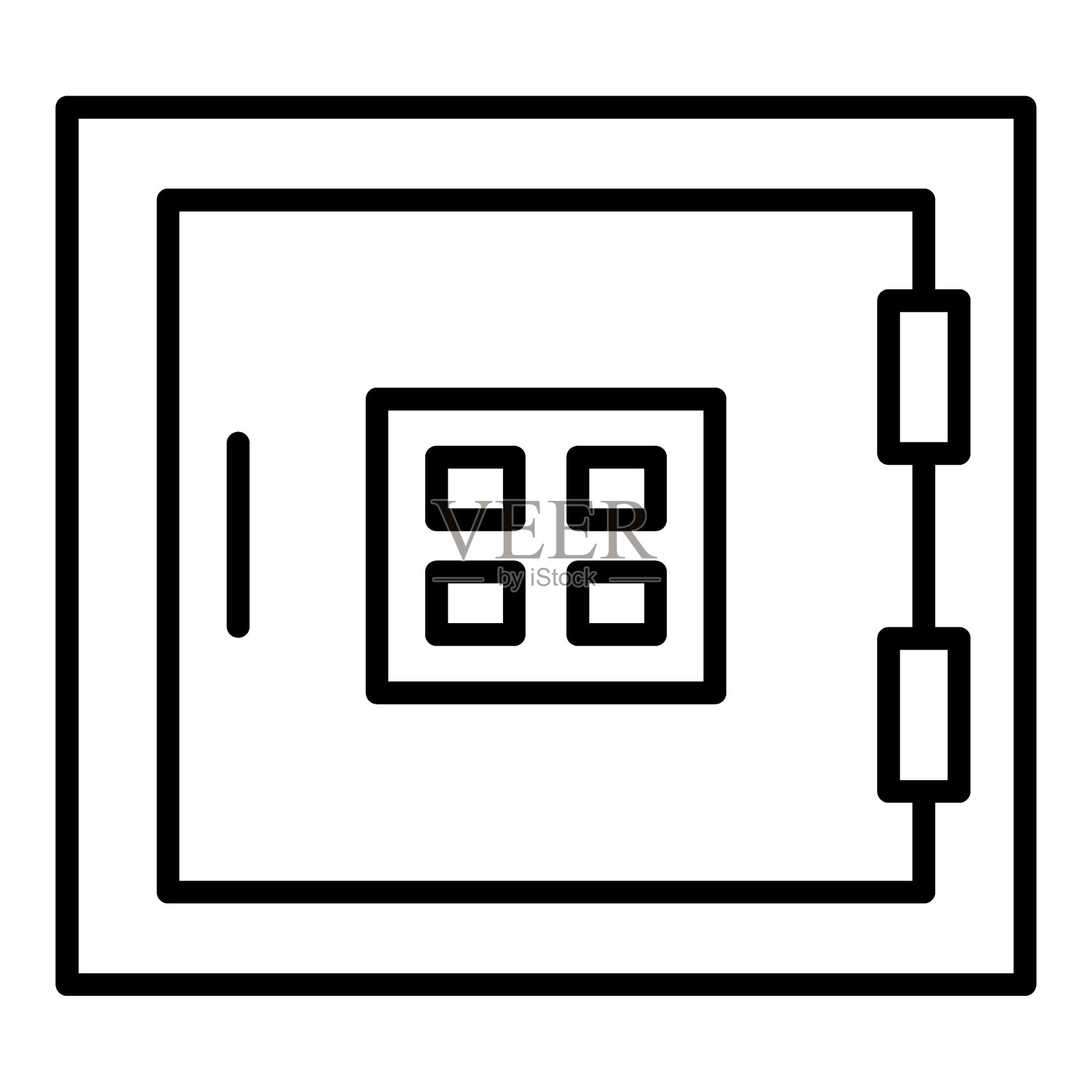 保险箱图标风格插画图片素材