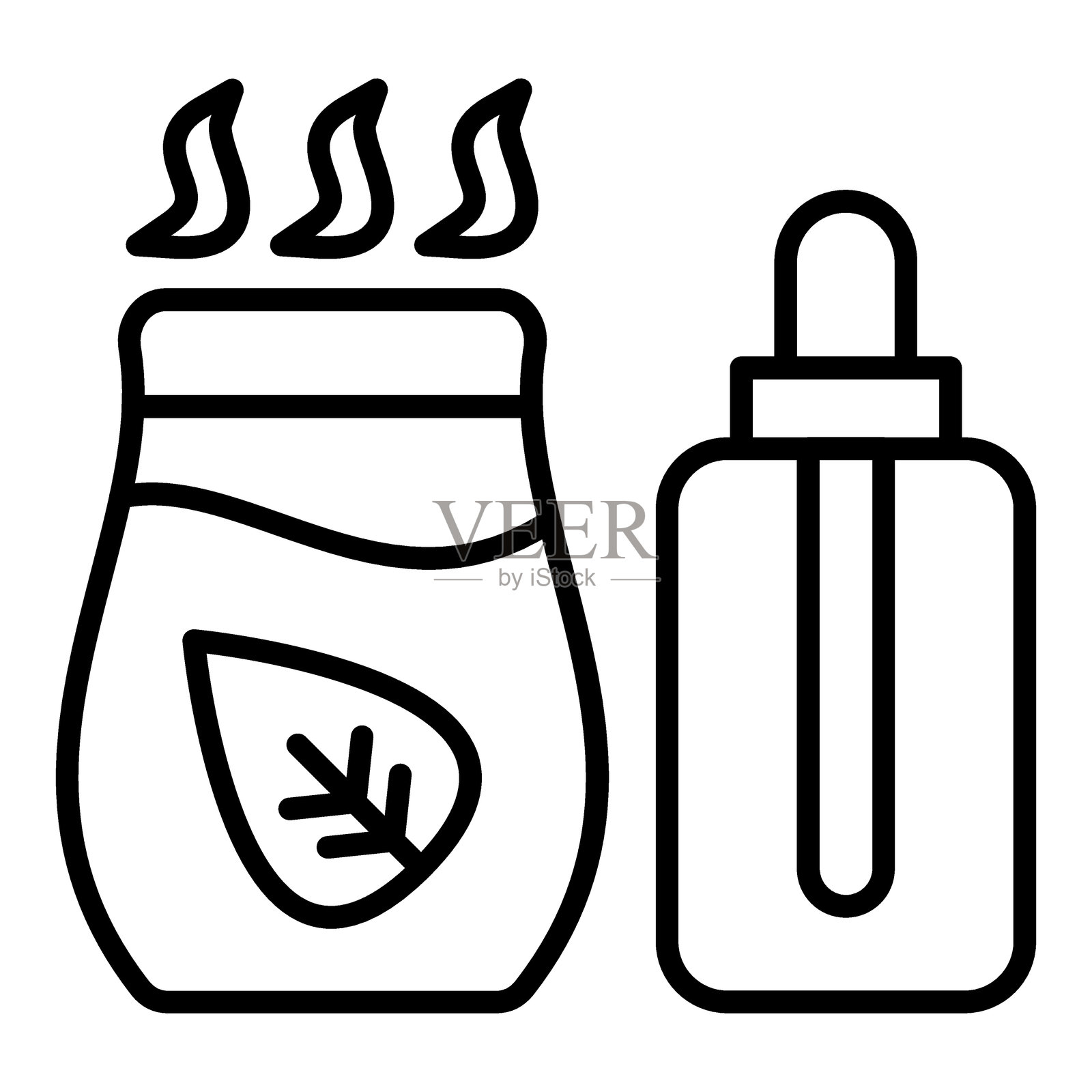 芳香疗法图标风格插画图片素材