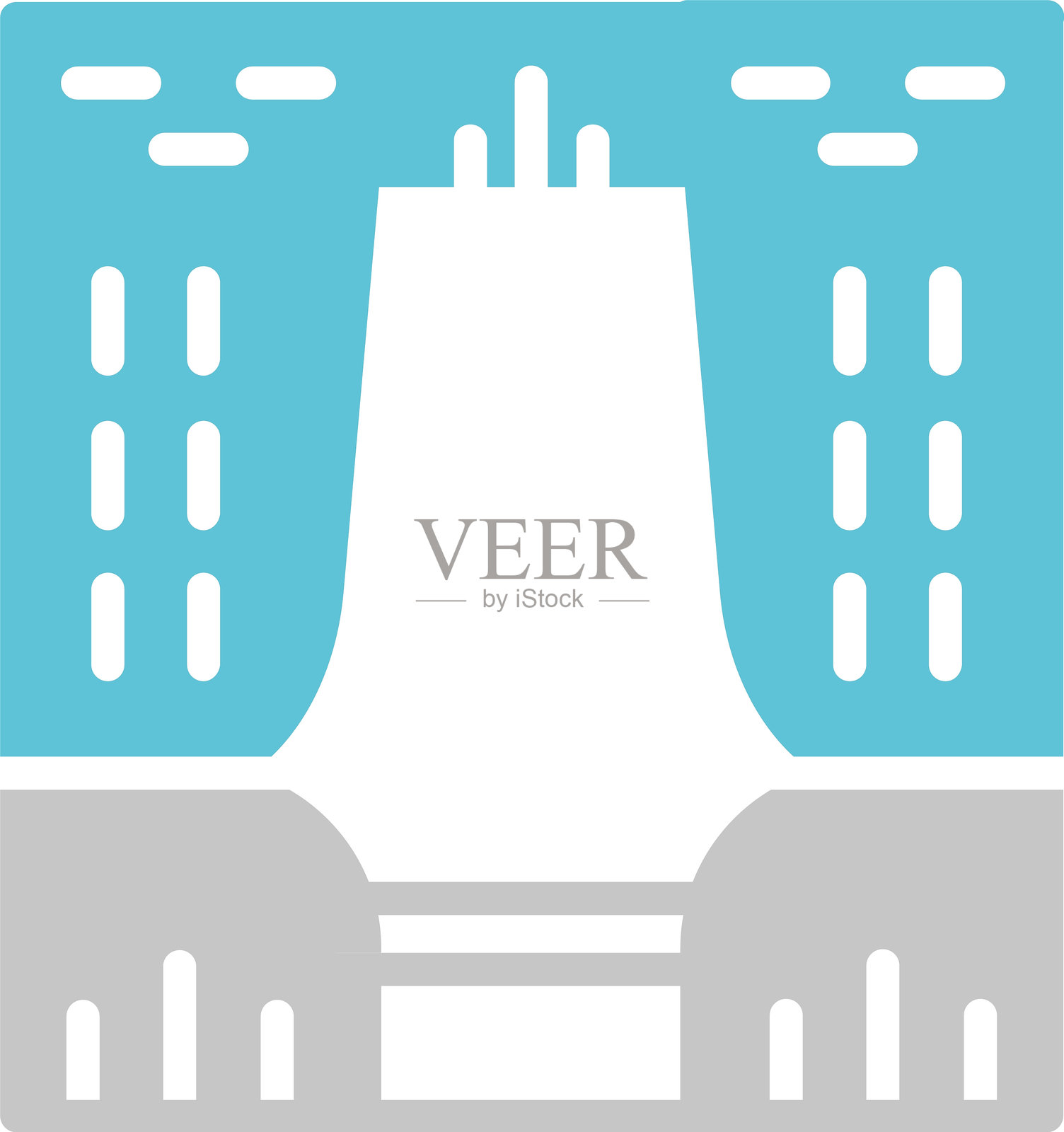 窗帘图标双色设计插画图片素材