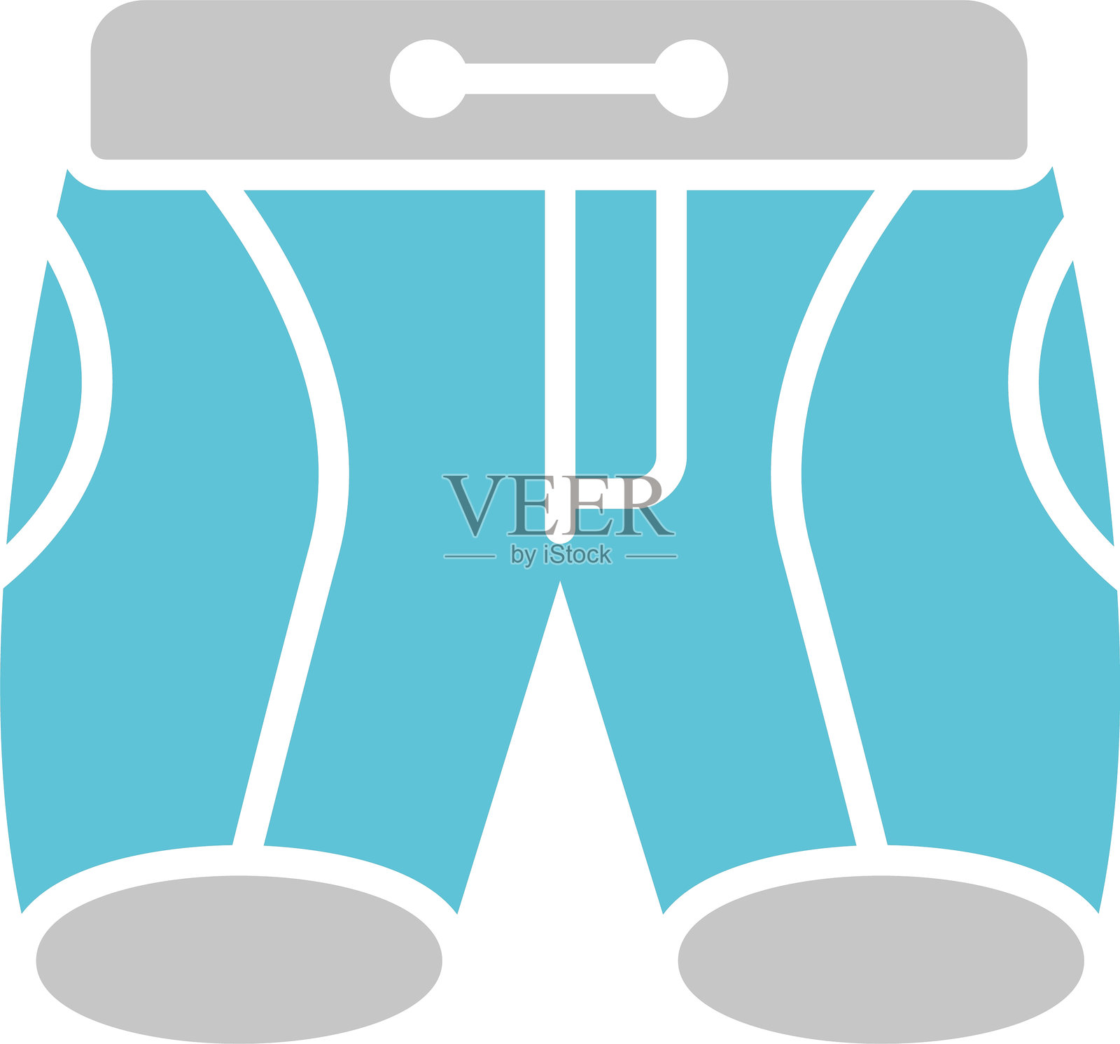 短裤图标双色设计插画图片素材