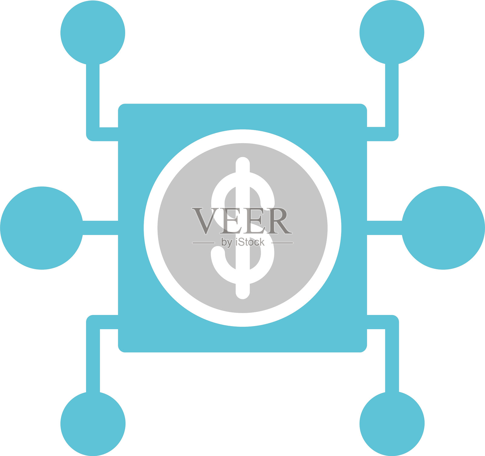 芯片图标双色设计插画图片素材