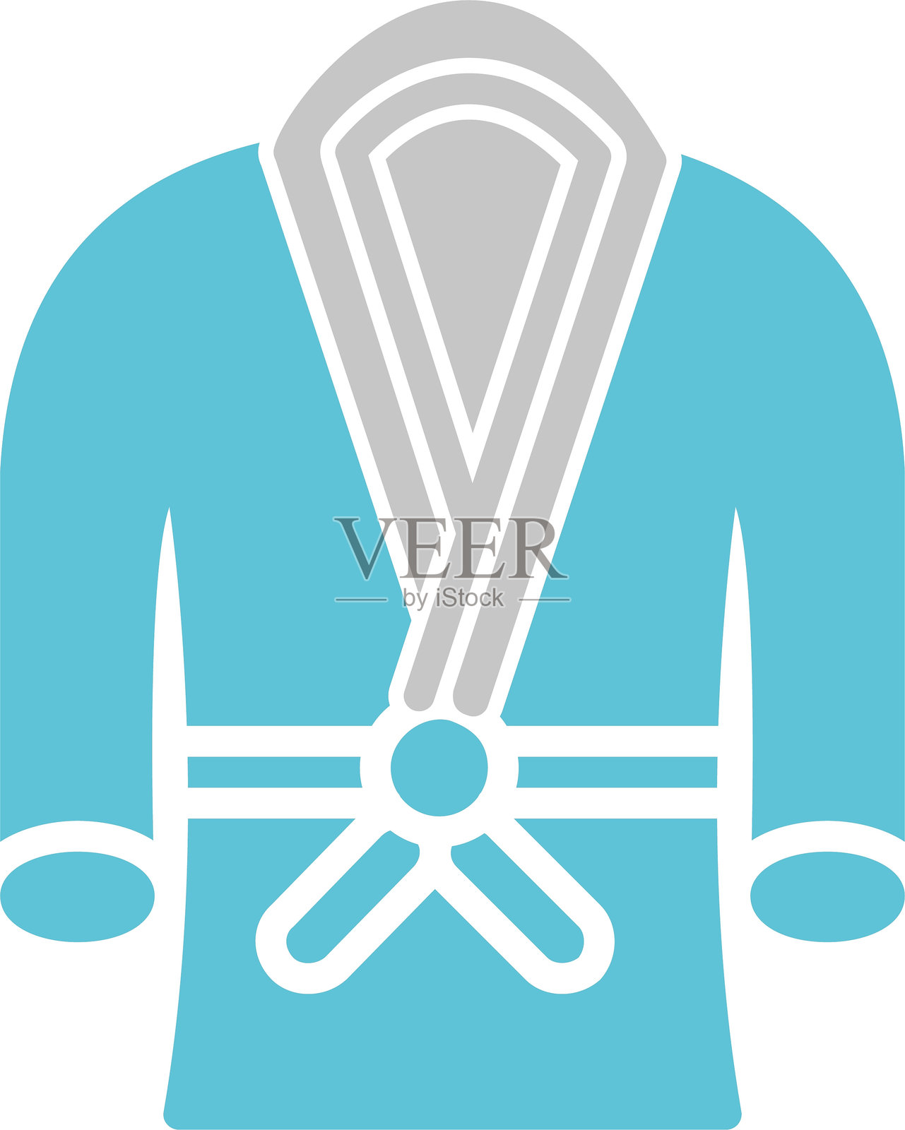 武术图标双色图案插画图片素材