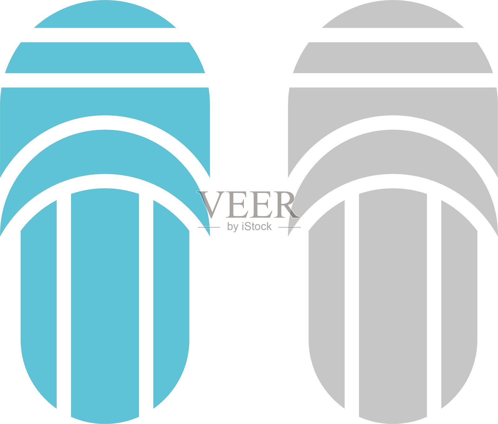 拖鞋图标双色设计插画图片素材