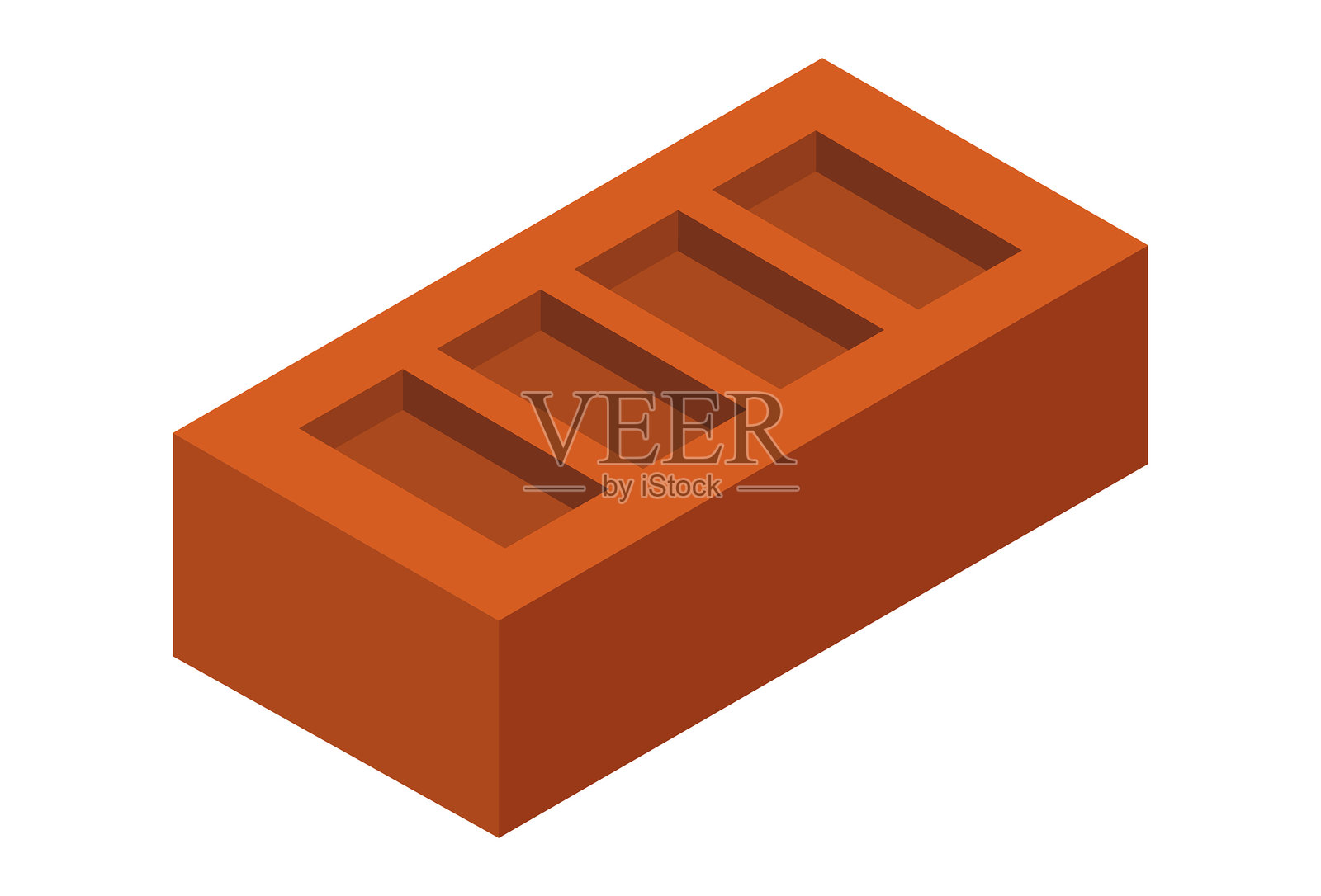 等距砖块插画图片素材