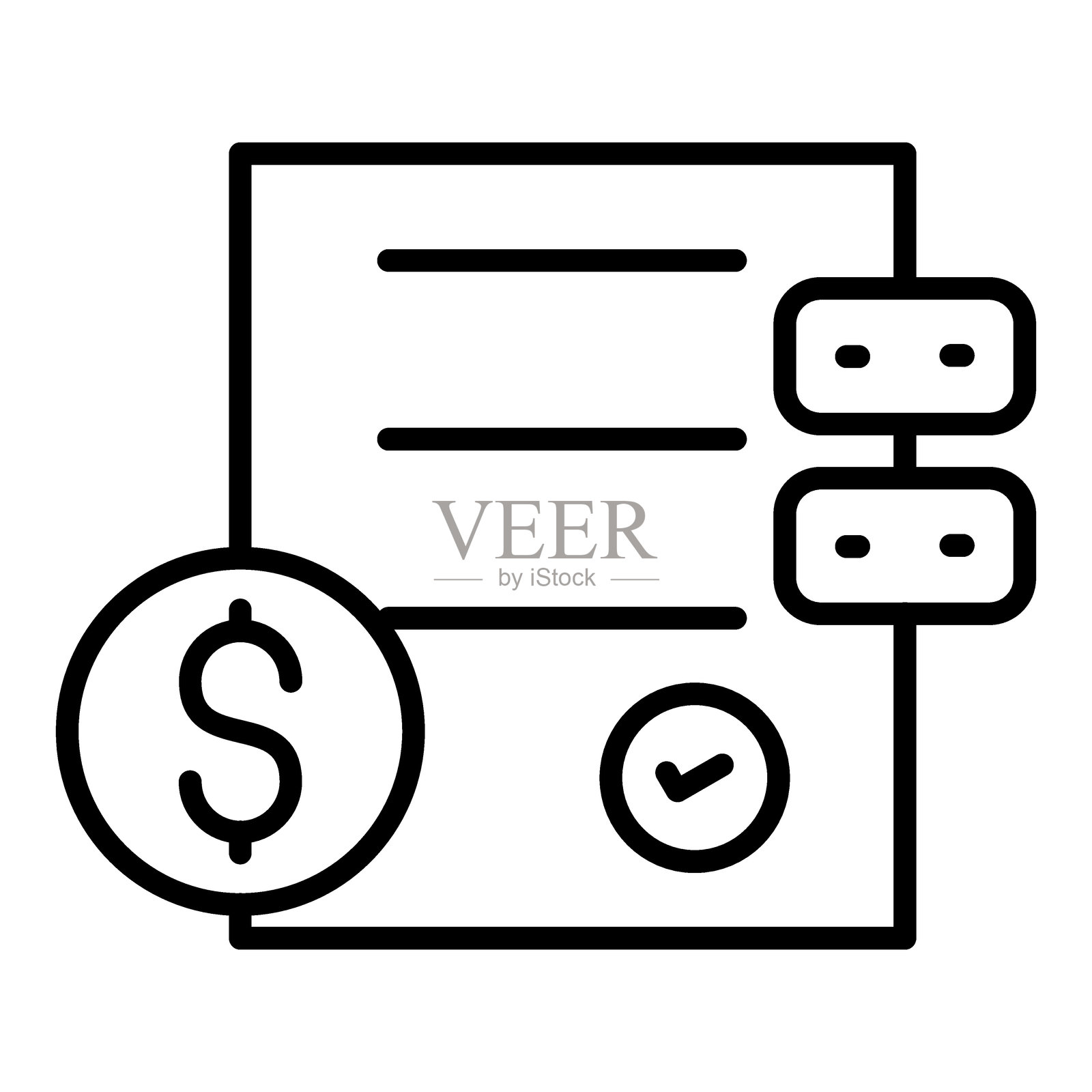 商业许可证图标风格插画图片素材