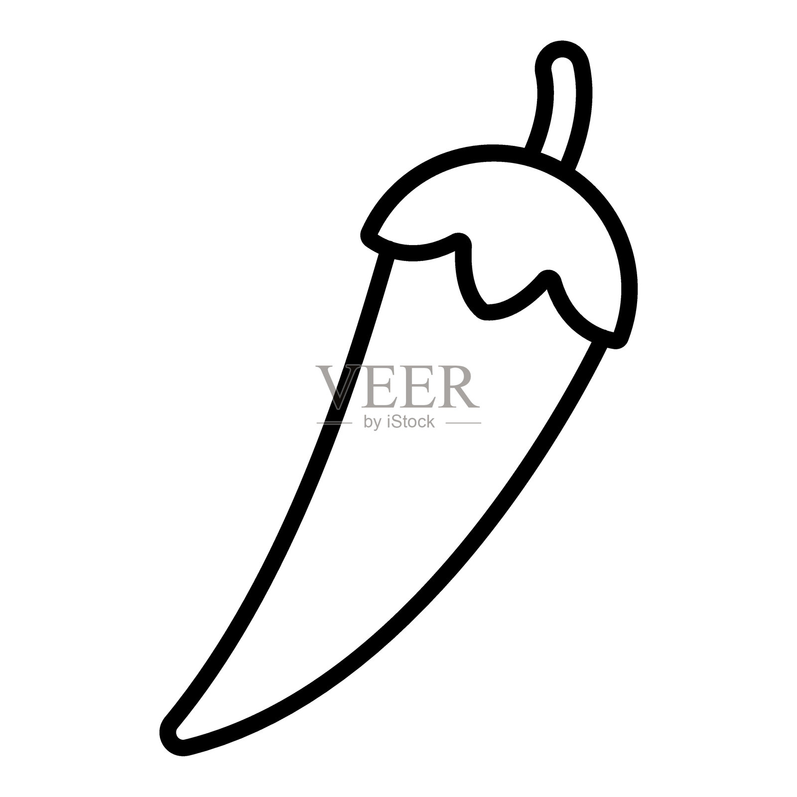 辣椒图标风格插画图片素材