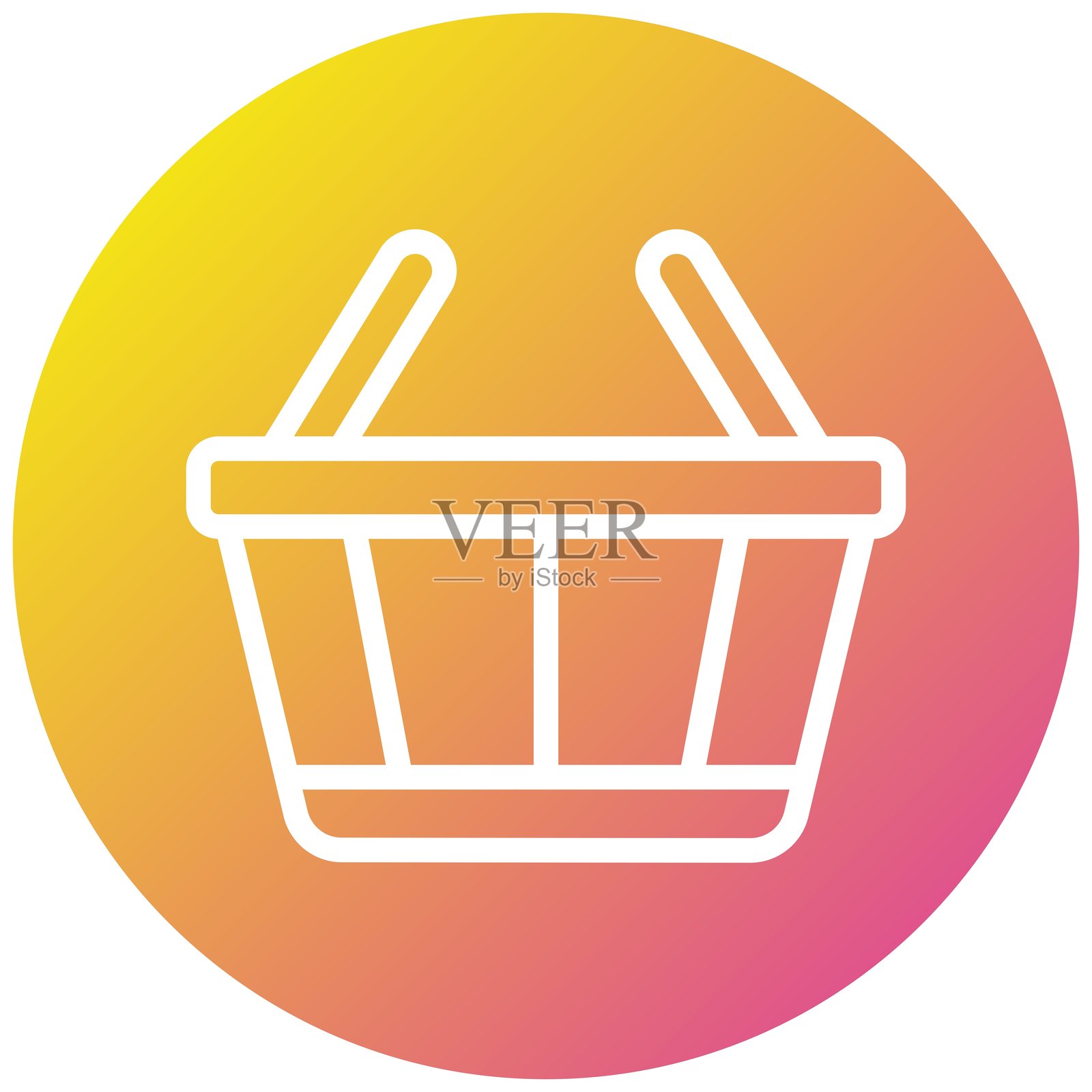 篮子矢量图标设计插图插画图片素材