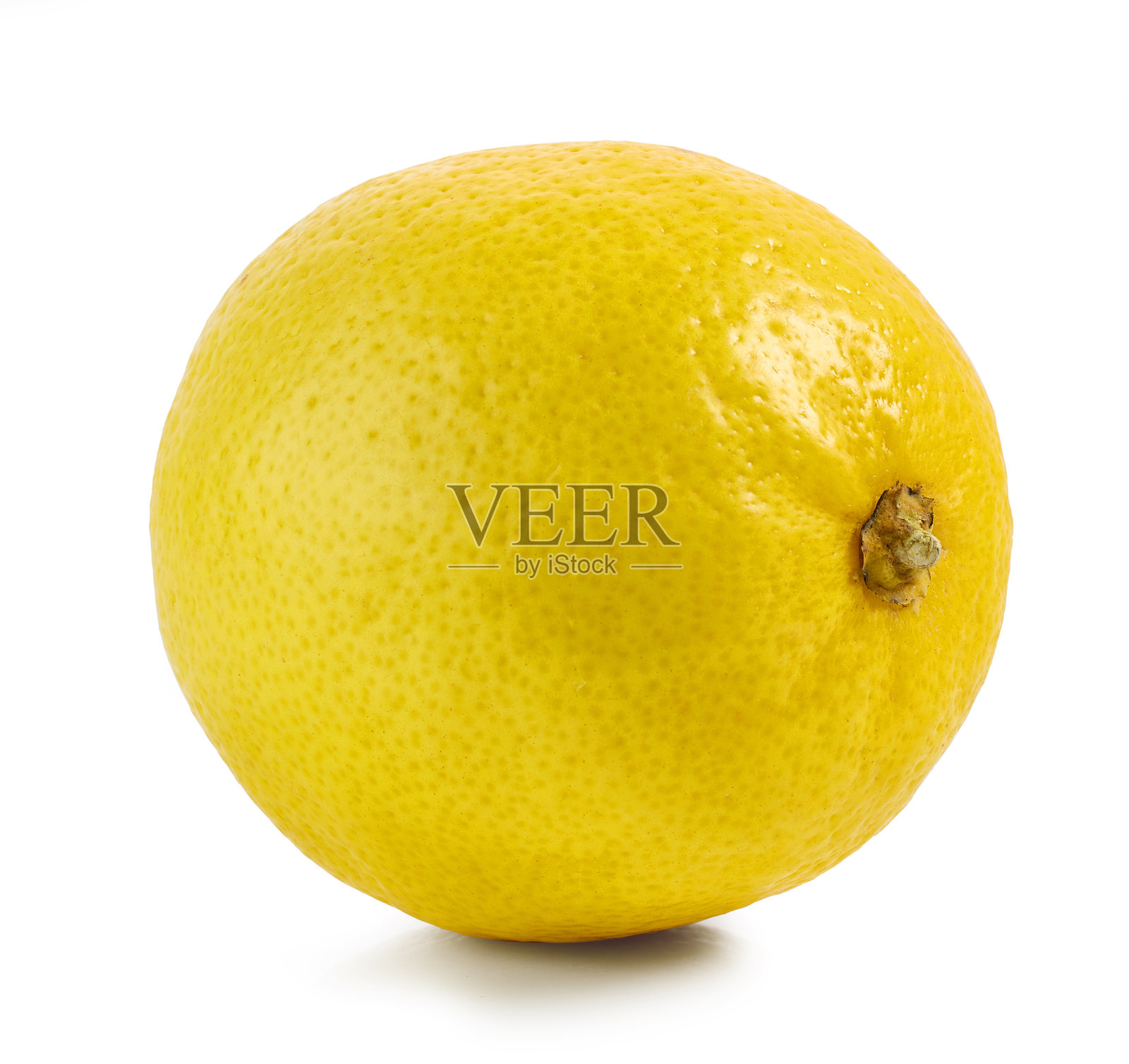 新鲜成熟的整颗柠檬水果,孤立在白色背景上照片摄影图片