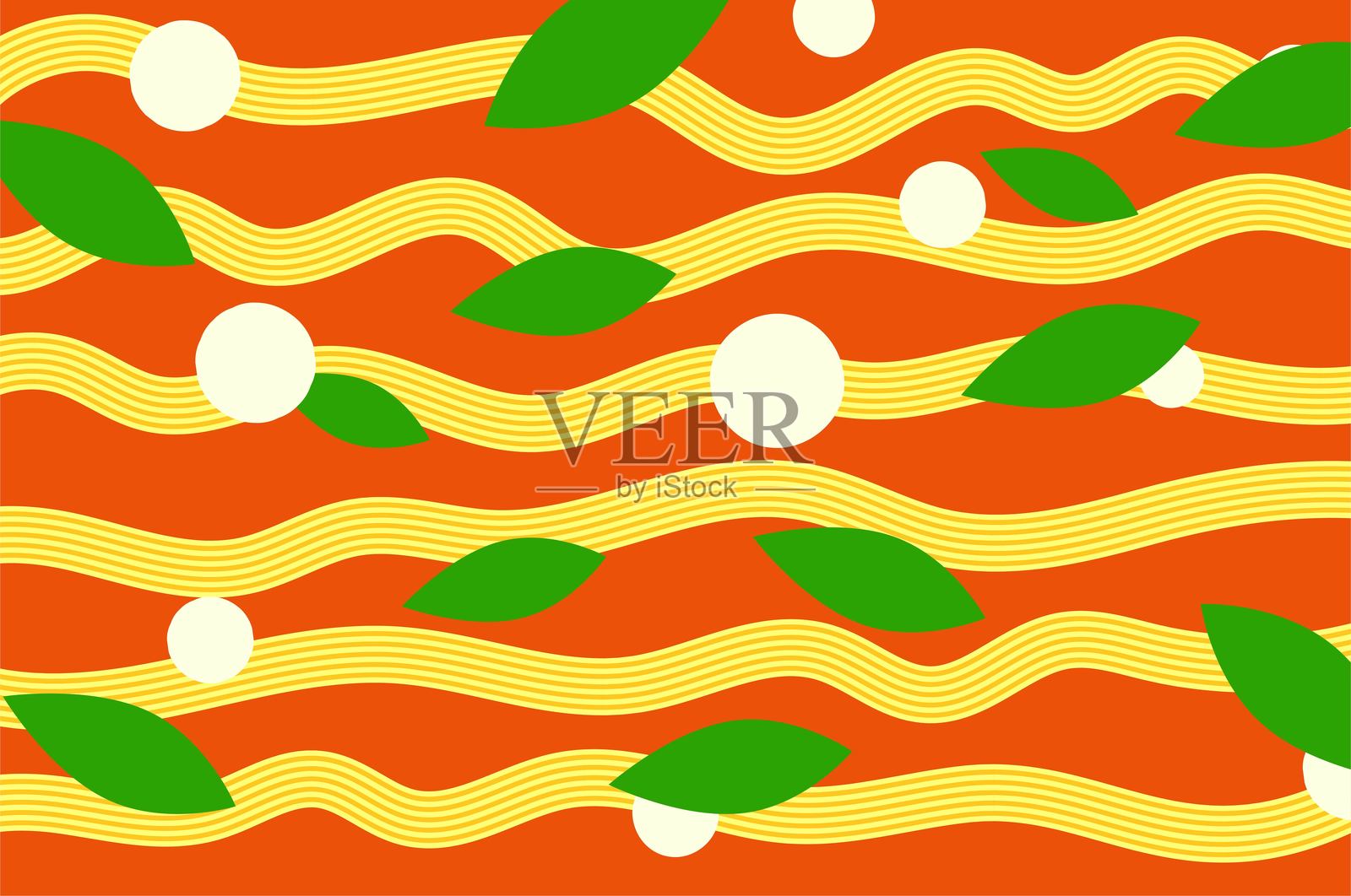 番茄酱意大利面插画图片素材