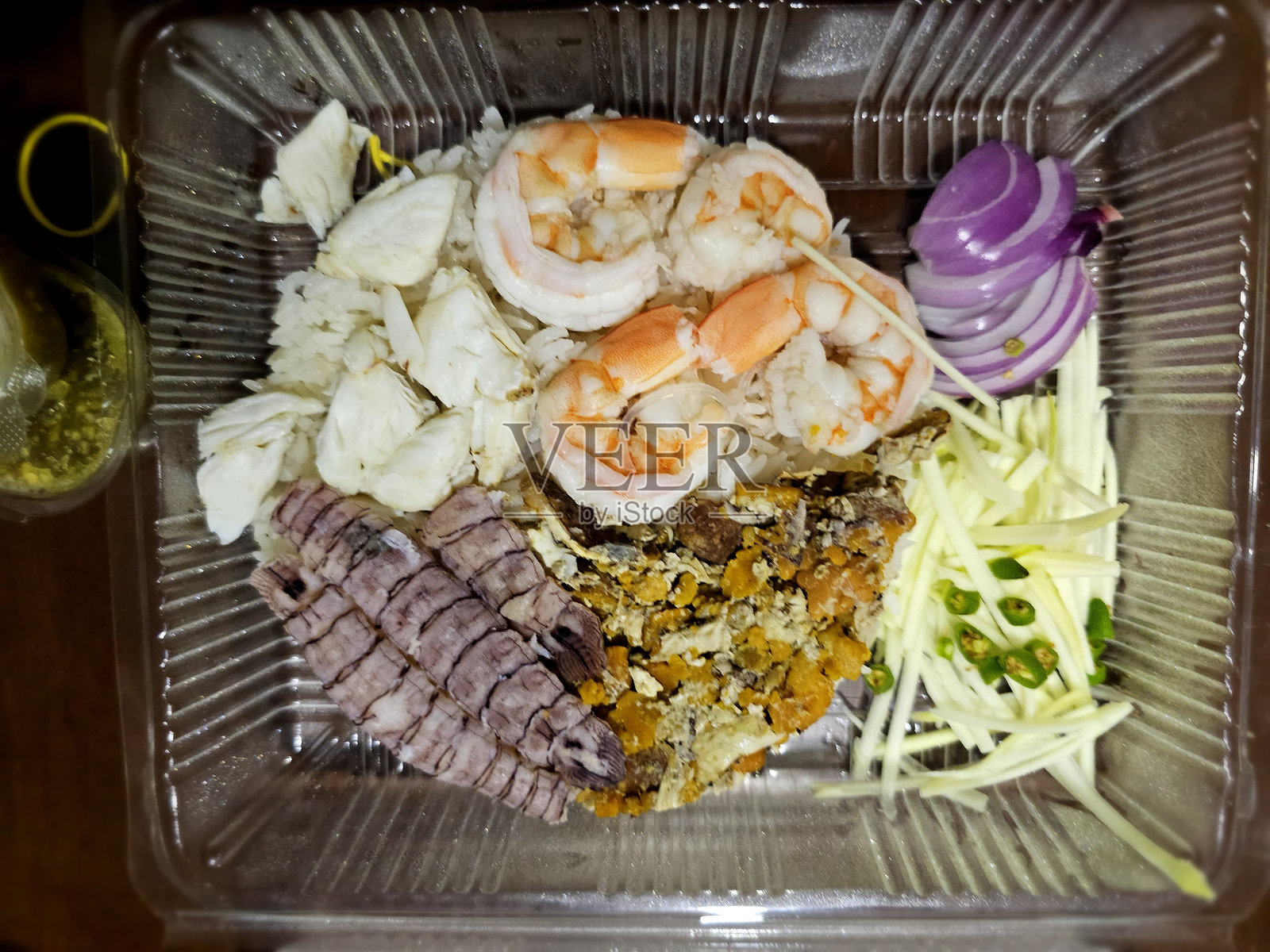 海鲜拌饭 传统美食照片摄影图片