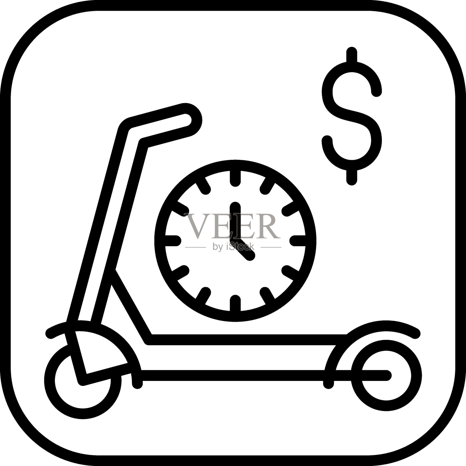 租赁申请图标风格插画图片素材