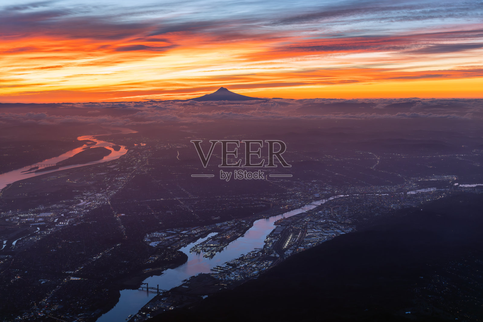 波特兰日出照片摄影图片