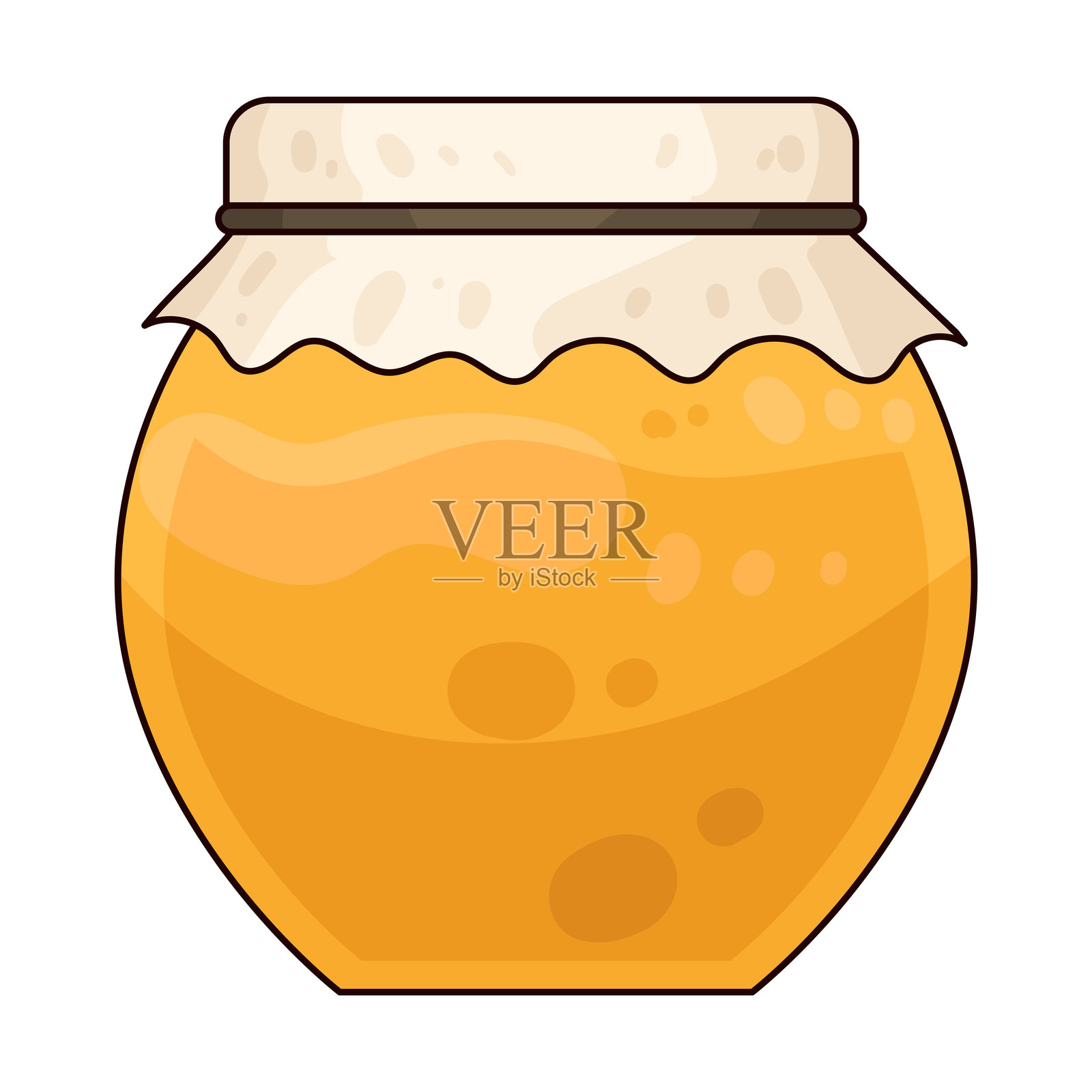 蜂蜜罐插画图片素材