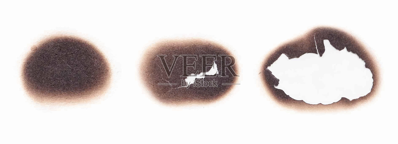 烧焦纸张孔的真实矢量插图插画图片素材