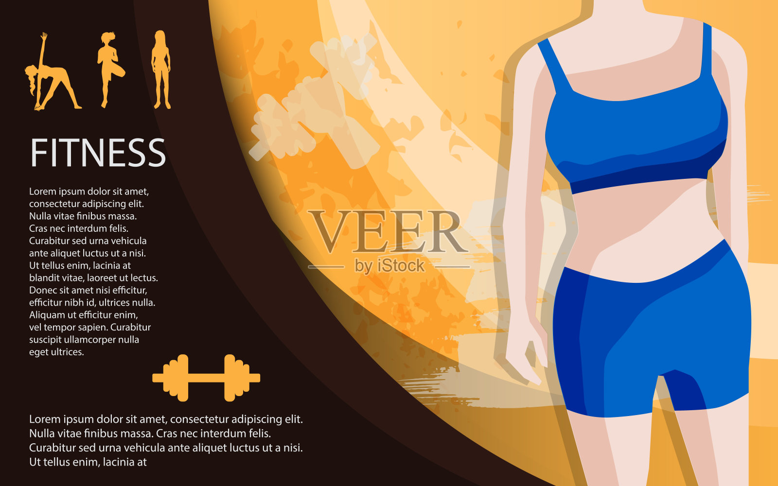 健康运动海报设计模板矢量插画图片素材