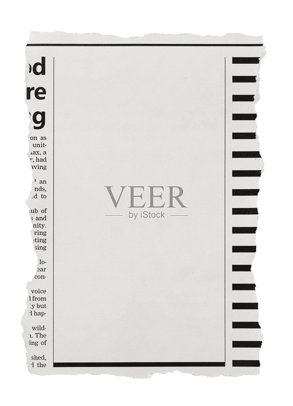 带有空白区域的报纸剪报,可用于文案或图片照片摄影图片