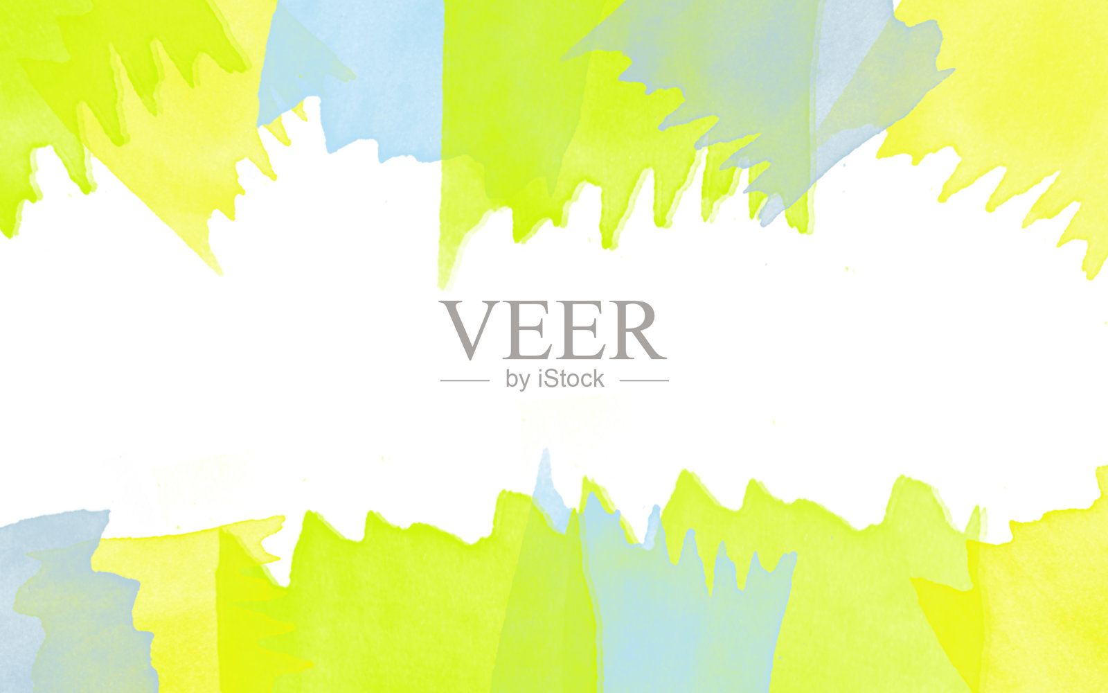 抽象的水彩笔触,柔和的黄色、绿色和水蓝色照片摄影图片