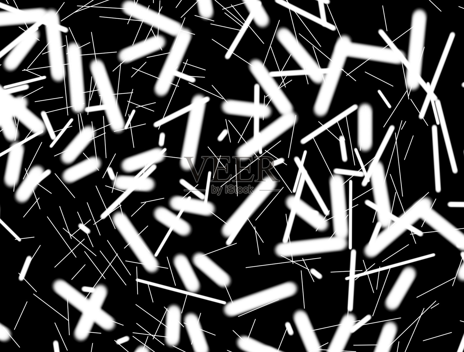 黑色背景上的白色线条漩涡。由直线构成的抽象背景。插画图片素材