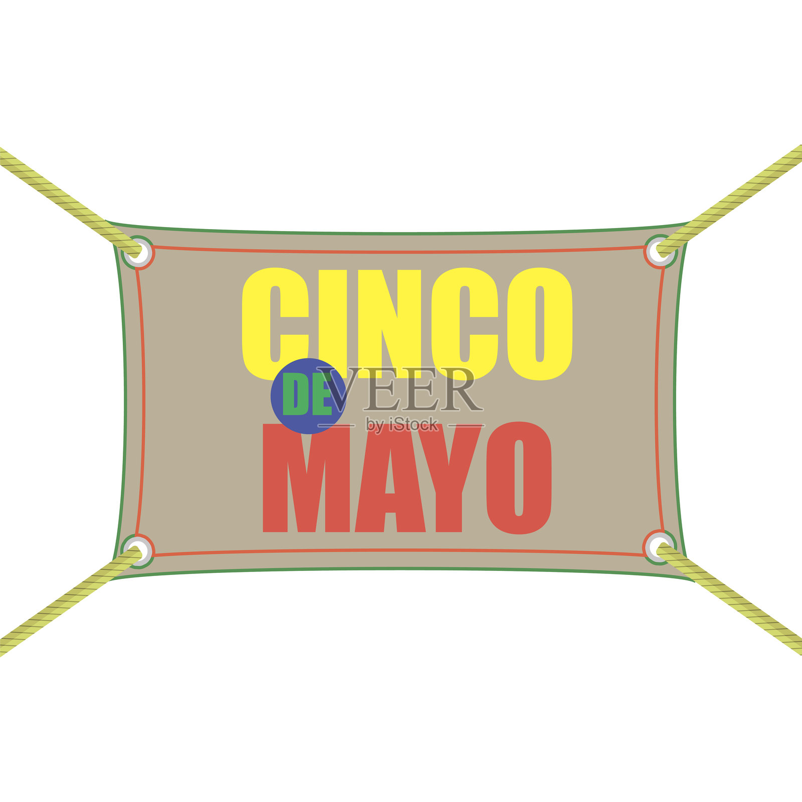 墨西哥节日五月五日。派对横幅。传统节日插画图片素材