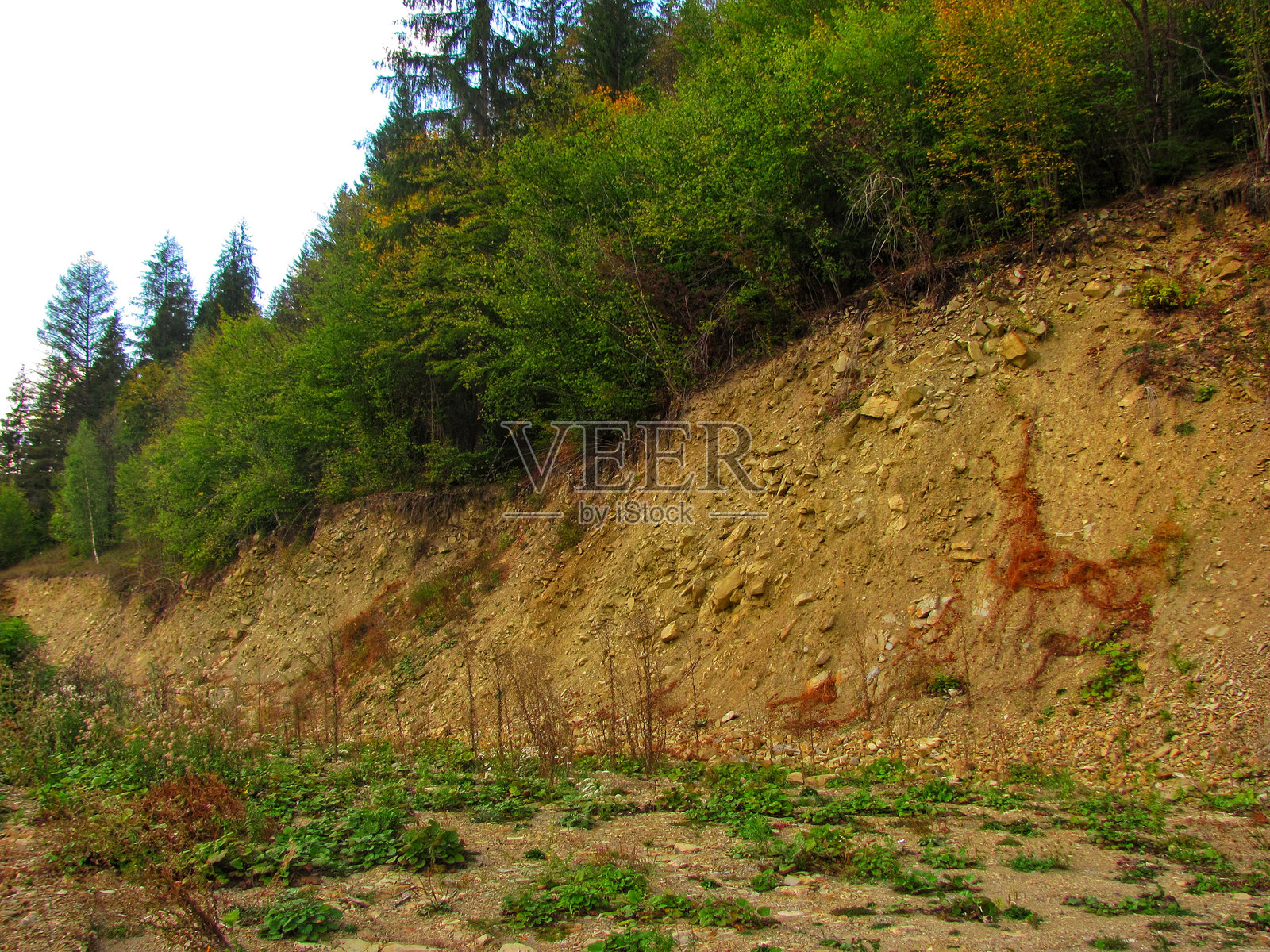 矿石采掘后的复垦采石场照片摄影图片