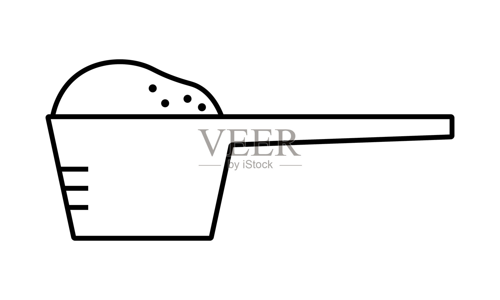 洗衣粉和量勺图标插画图片素材