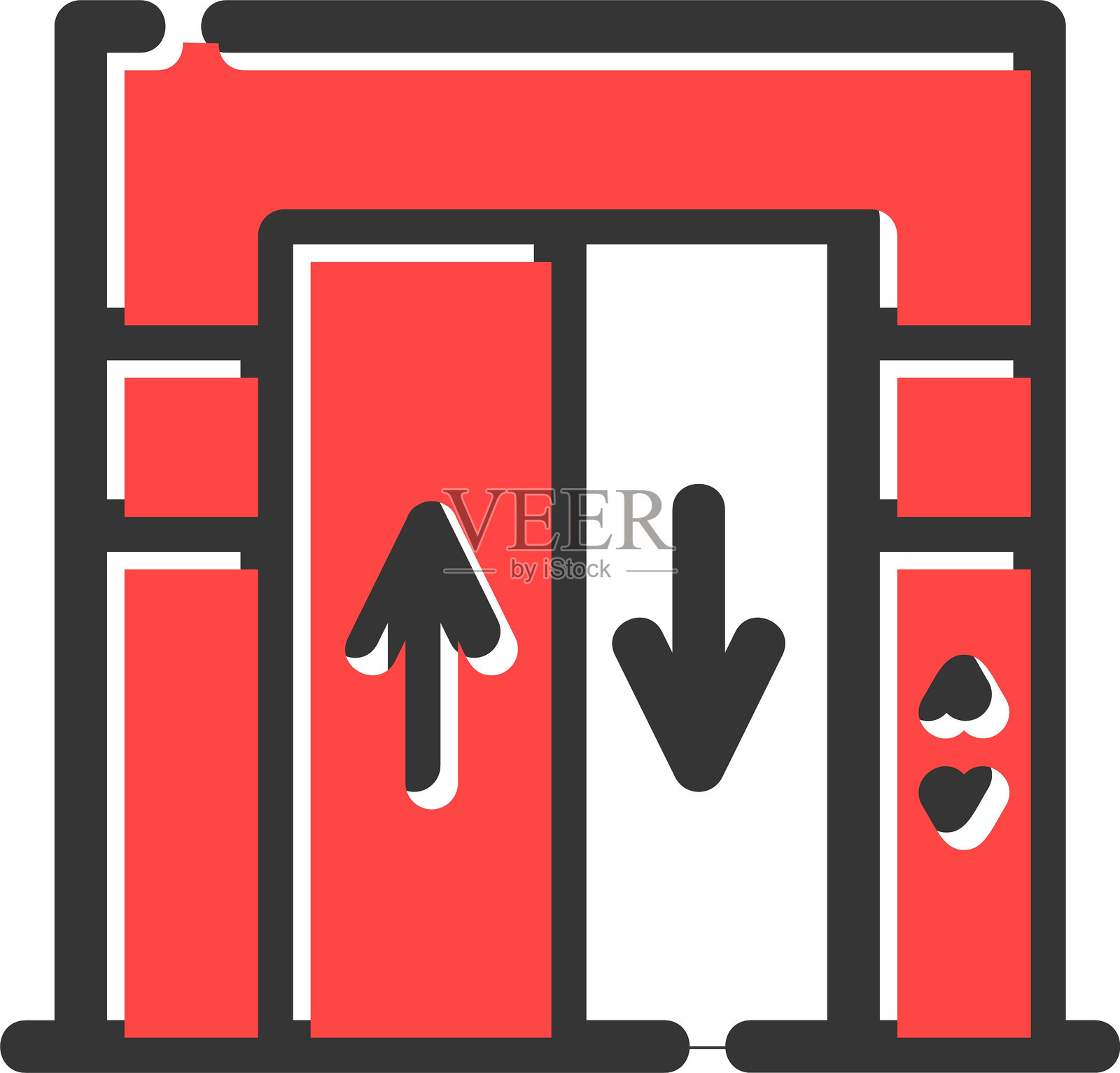 电梯图标插画图片素材