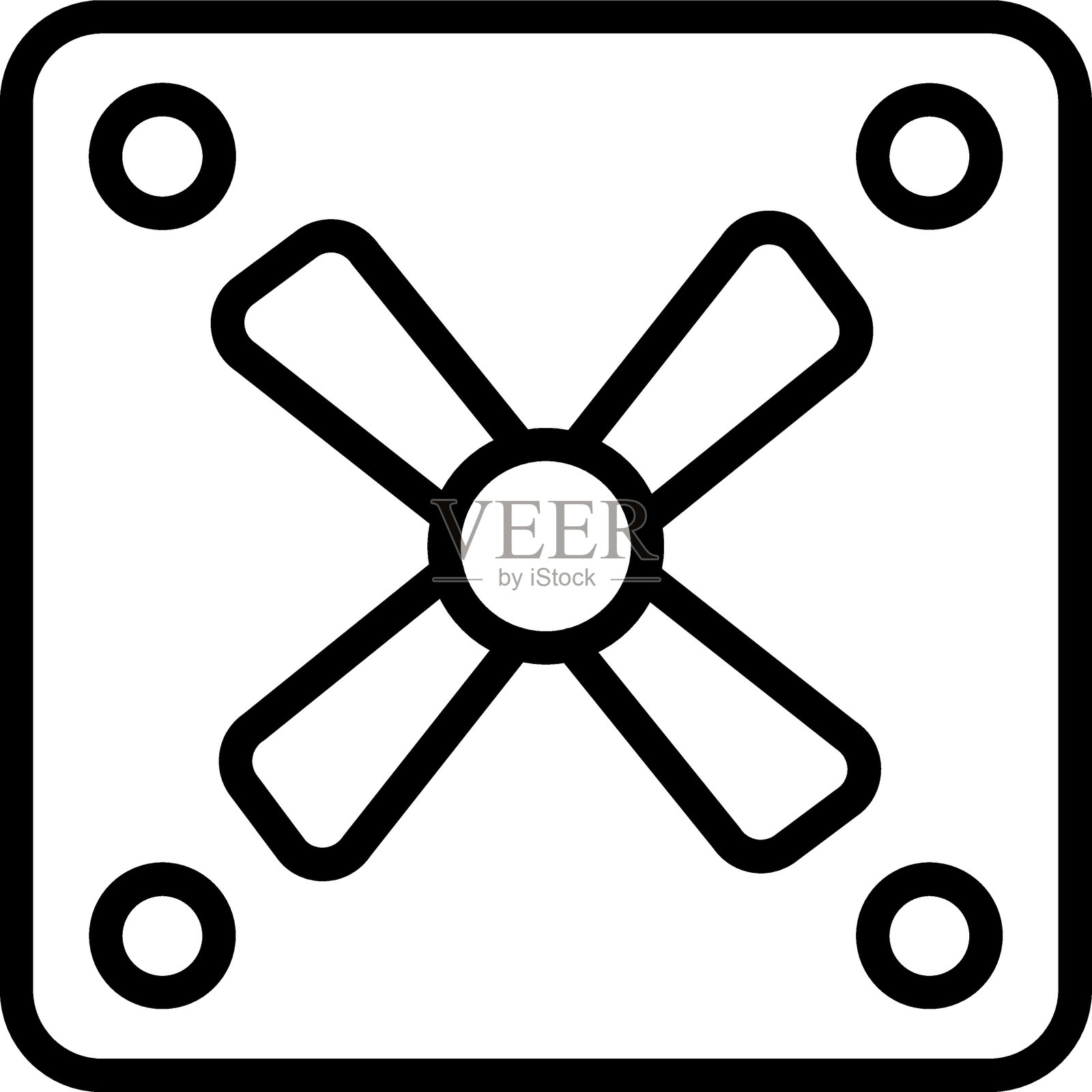 排气扇图标样式插画图片素材