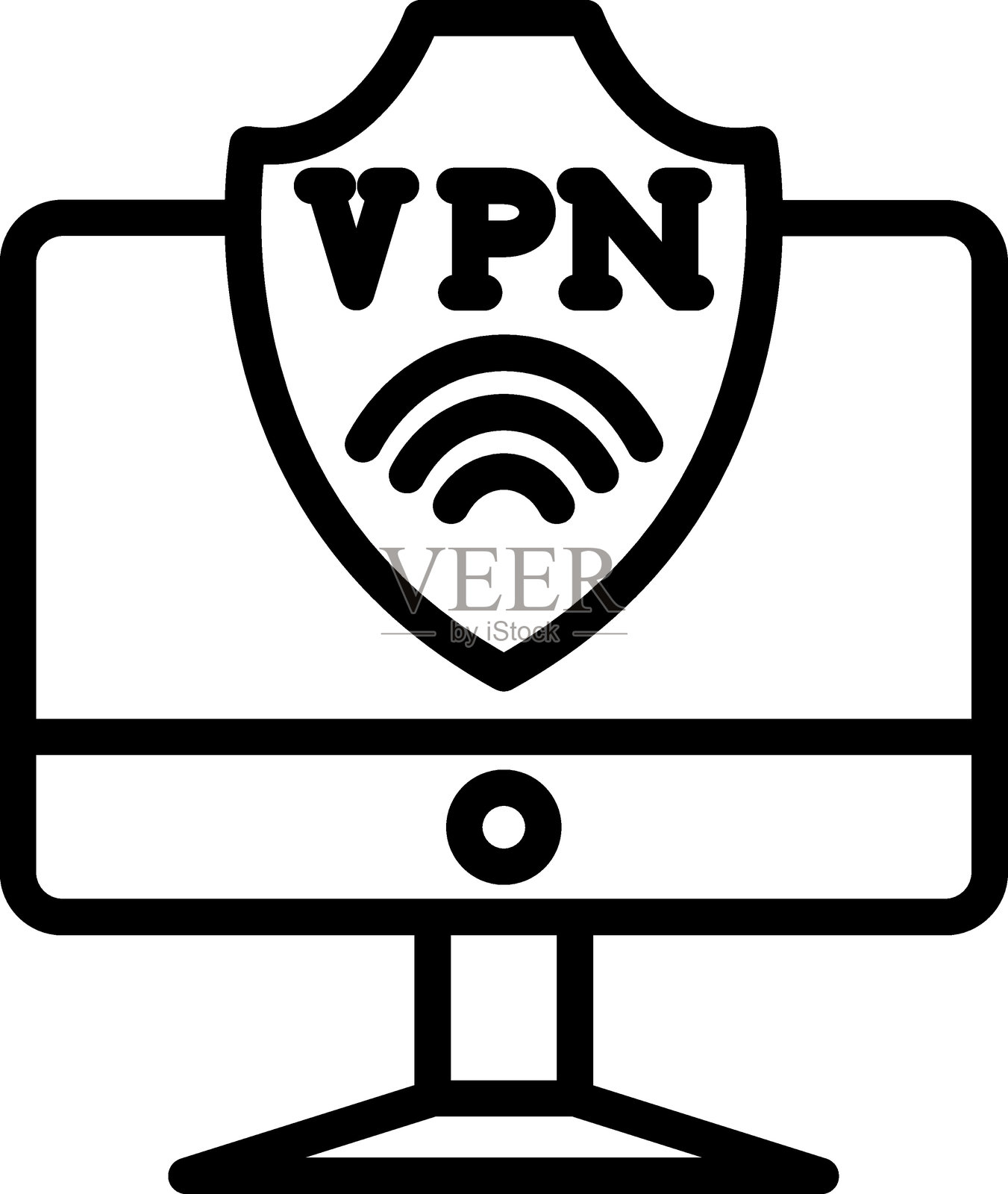 VPN服务图标样式插画图片素材