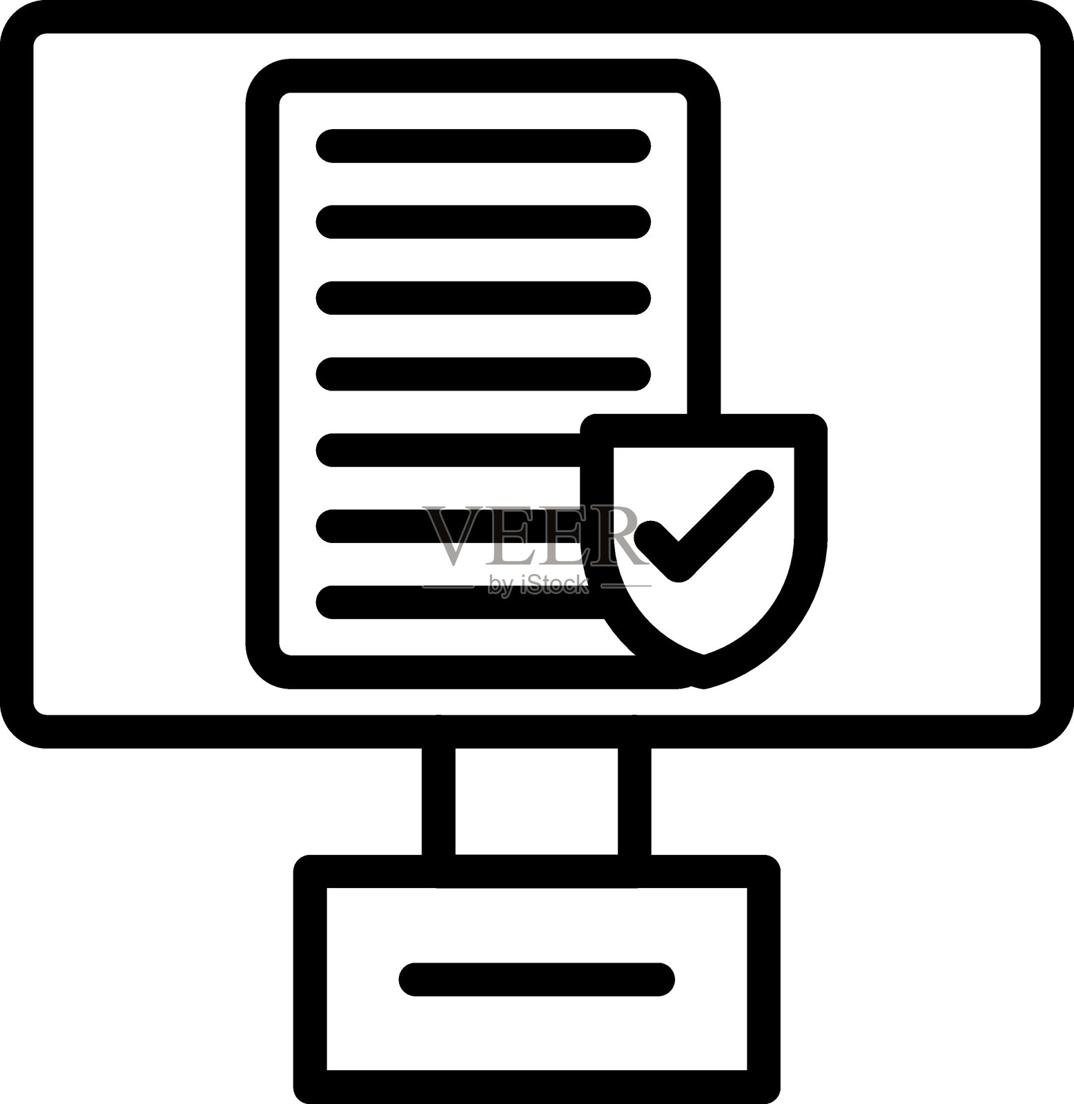 网络安全策略图标插画图片素材