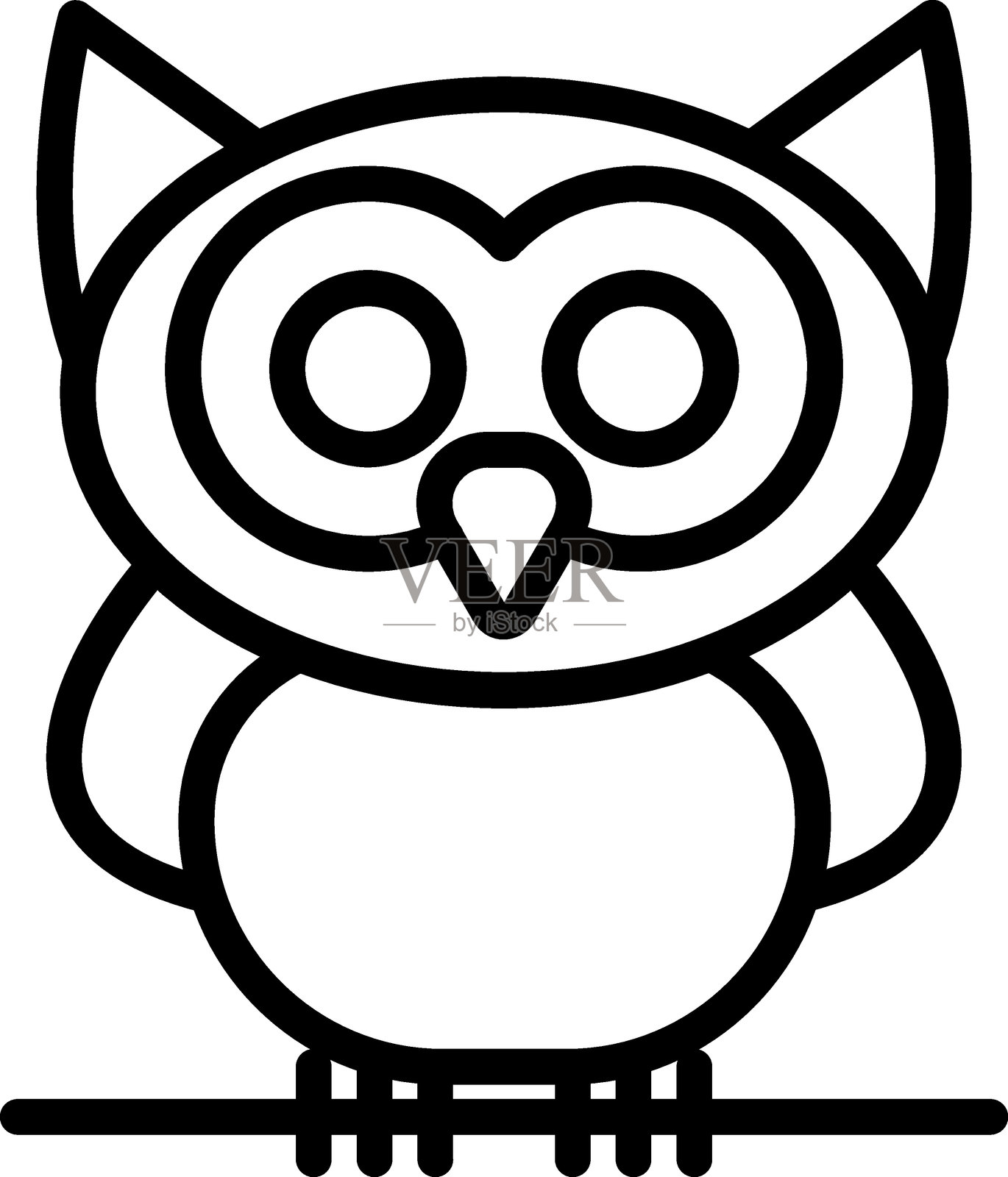 猫头鹰图标样式插画图片素材