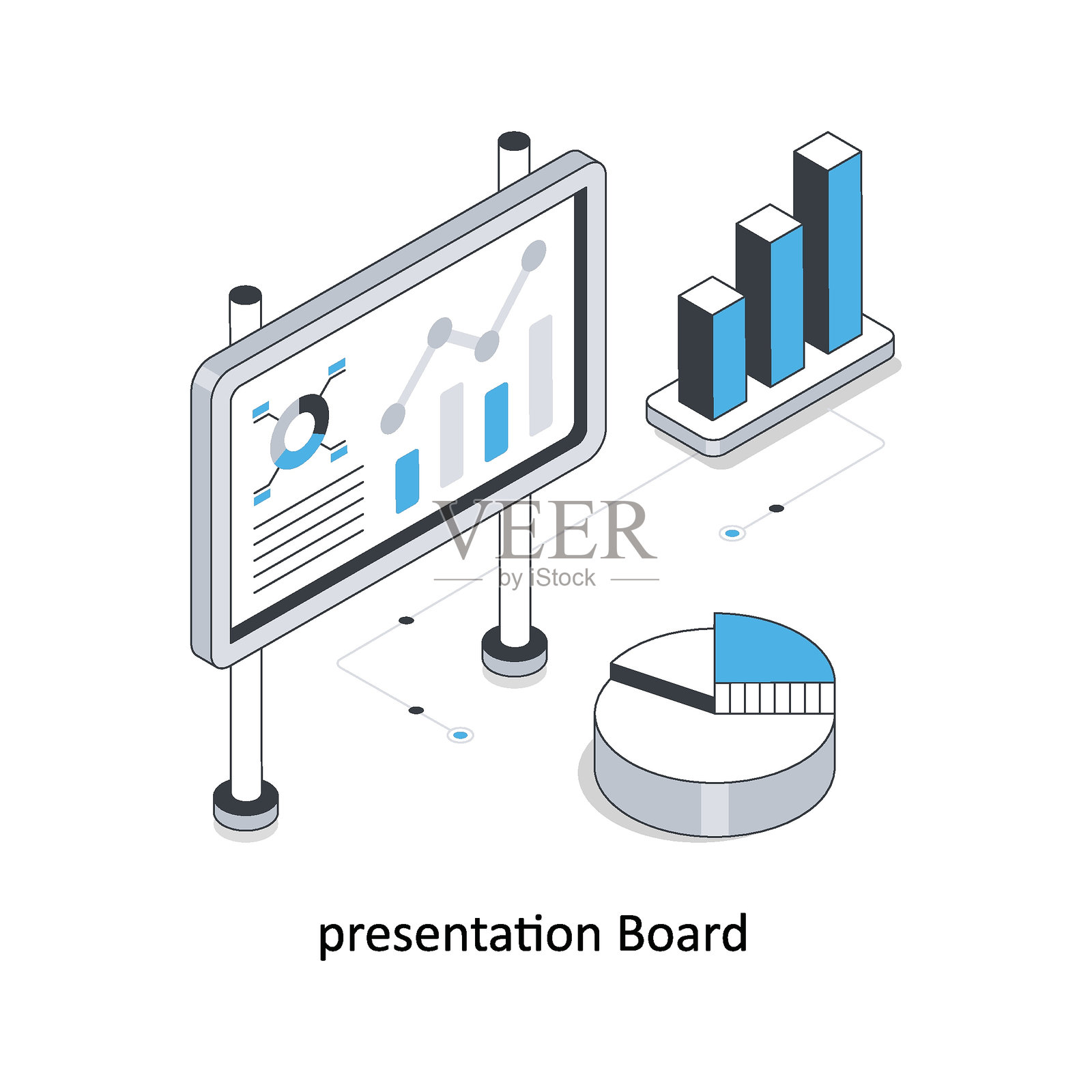 演示板2.5D库存插图. EPS文件库存插图插画图片素材